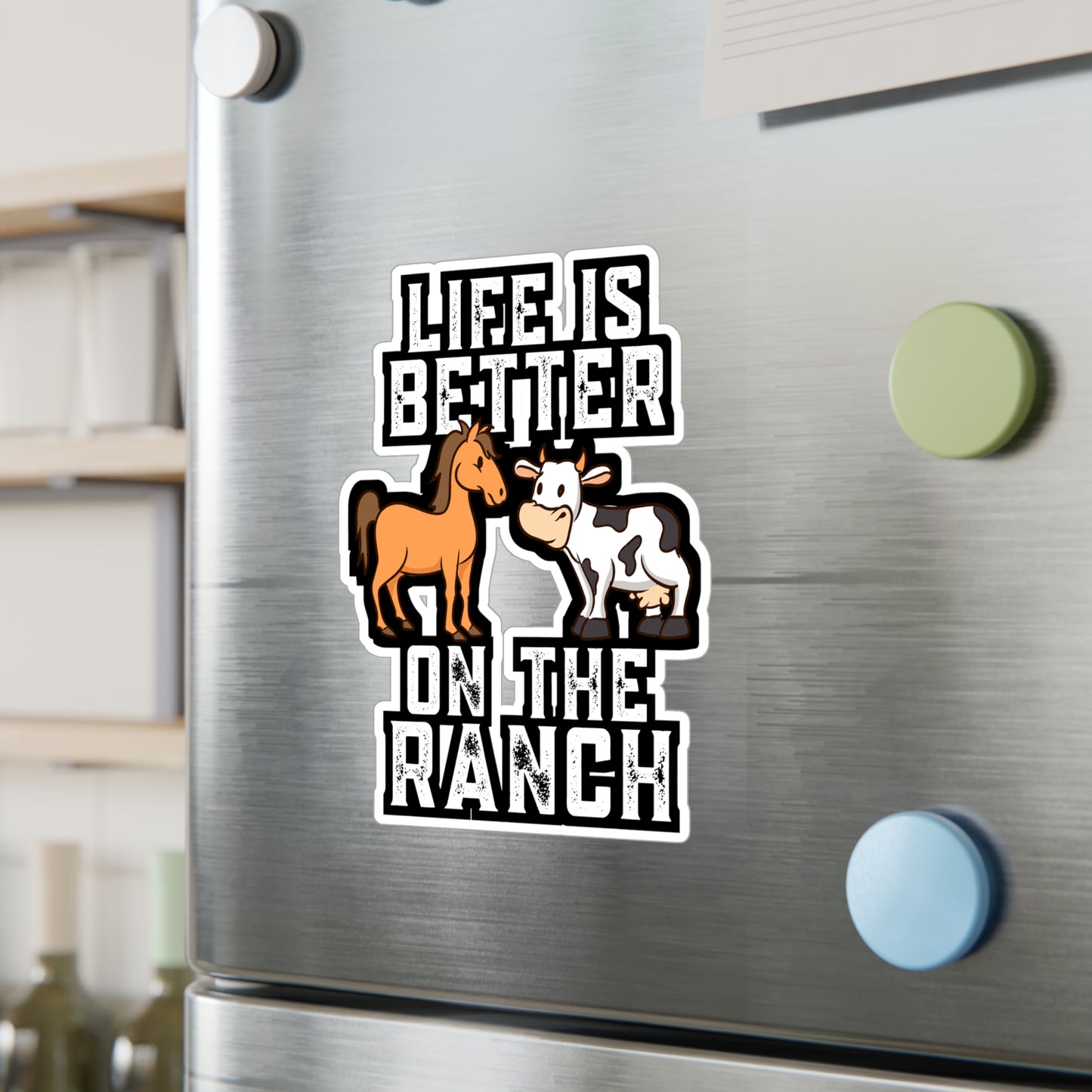 Life On The Ranch - Agriculture Sticker for Laptop Sticker. Water Bottle Sticker, Vinyl Farmer Decal - Agriculture Gift