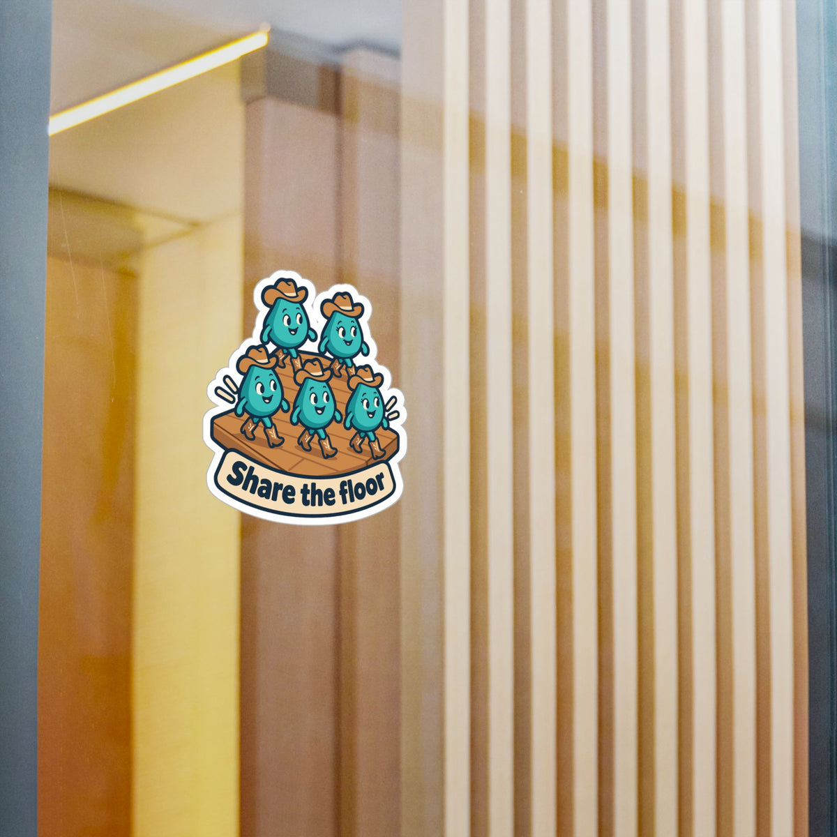 Line Dance Sticker - Share the Floor, Western Decals for Country-Life Dancers, Laptop and Water Bottle