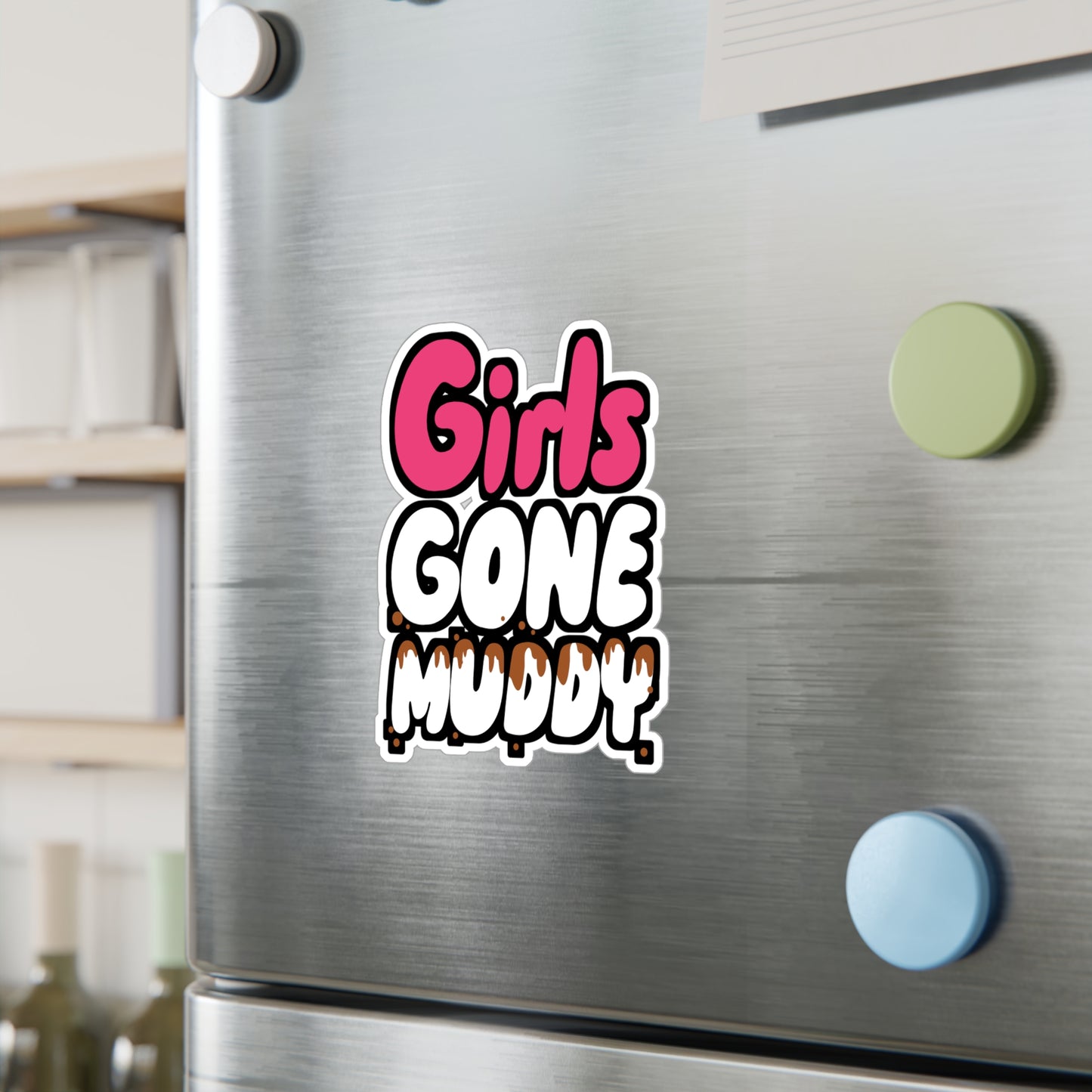 Girls Gone Muddy - Marathon Sticker for Wall, Laptop, Window, Truck, Car Marathon Gift Vinyl Running Decal Sticker