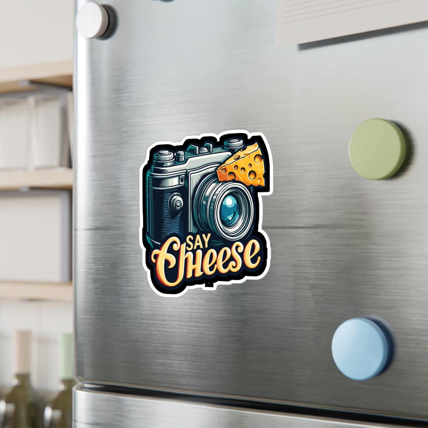 Say Cheese - Camera Sticker for Car Window Laptop Sticker. Water Bottle Sticker, Vinyl Cheese Decal, Photography Sticker - Camera Gift