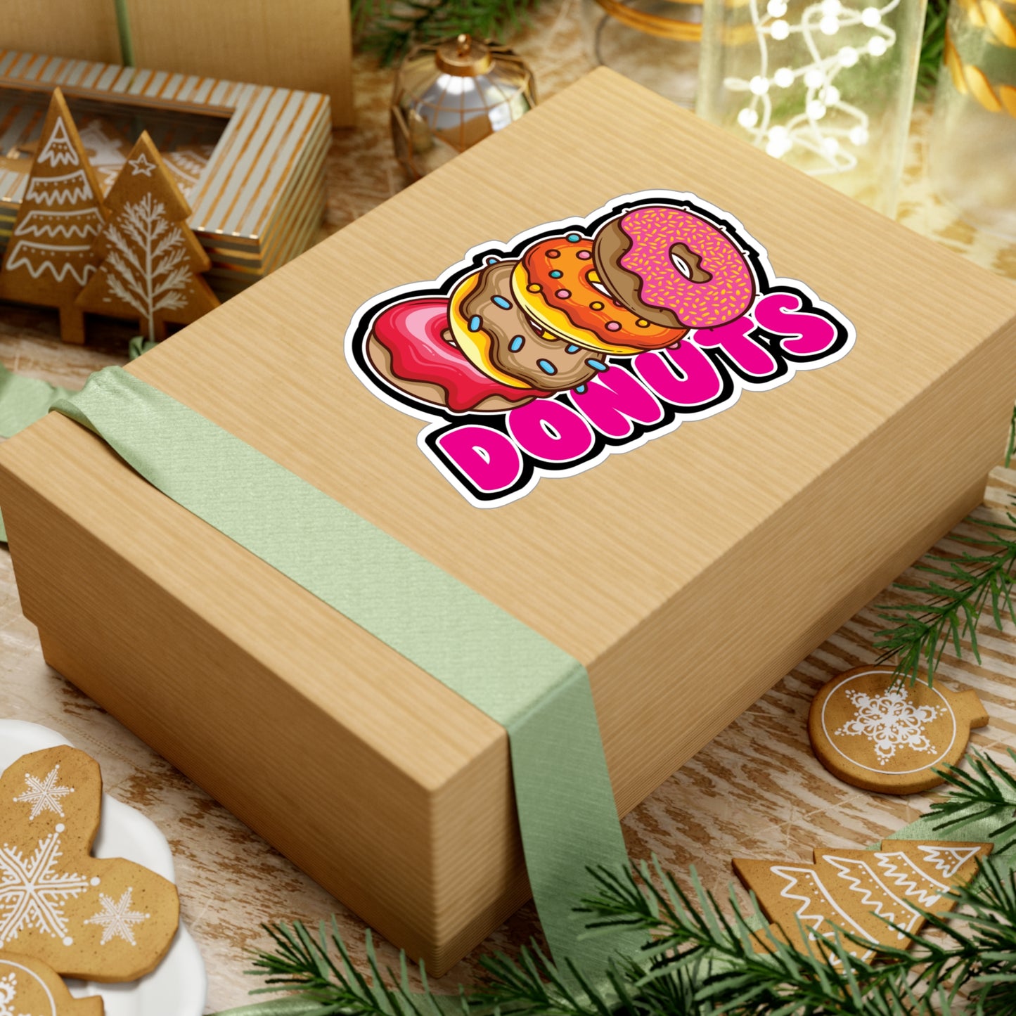 Donuts - Donut Sticker for Car Window Laptop Sticker. Water Bottle Sticker, Vinyl Food Decal, Donuts Sticker - Donut Gift