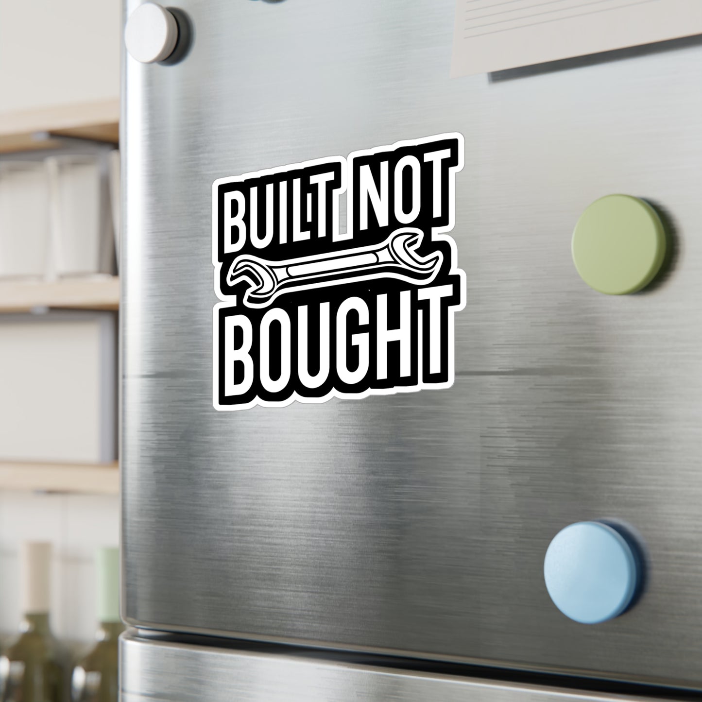 Built Not Bought - Mechanic Sticker for Wall, Laptop, Window, Truck, Car Mechanic Gift Vinyl Mechanic tool set Decal Sticker