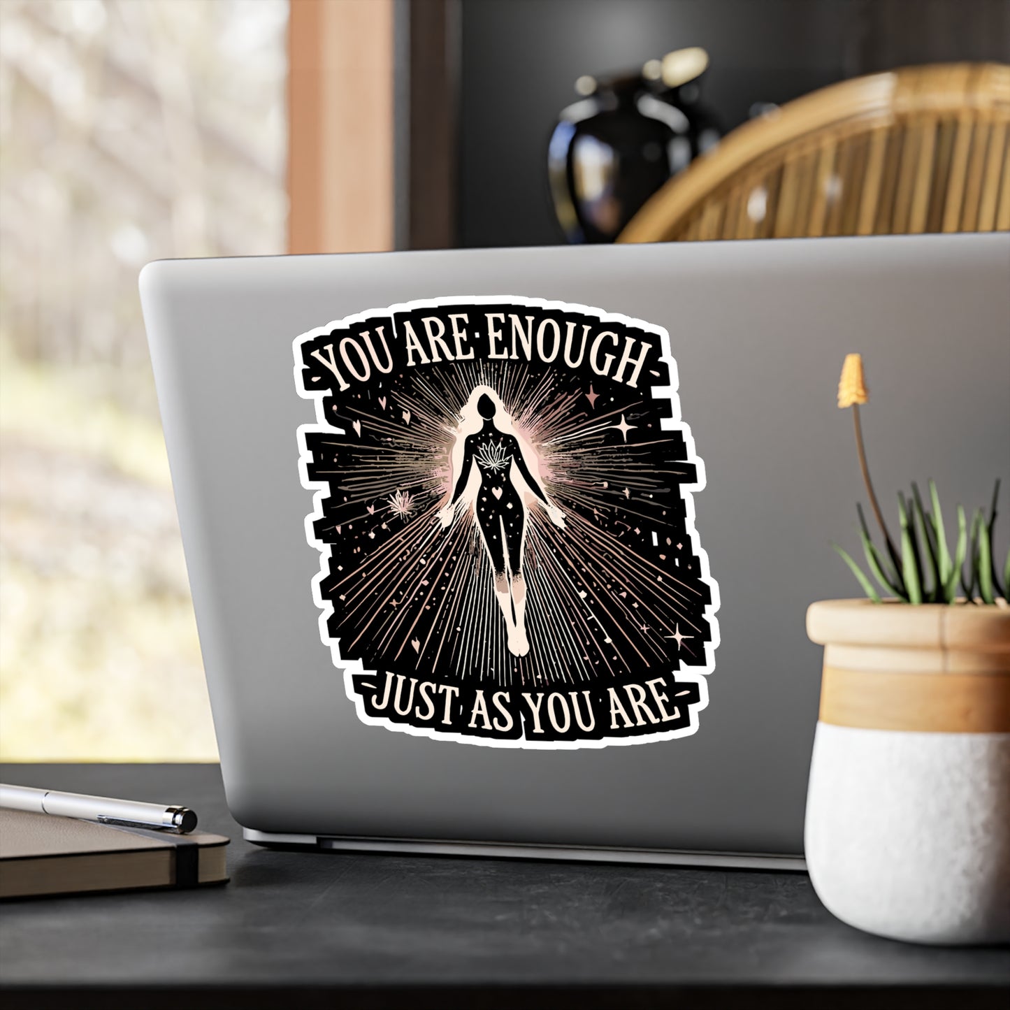 You Are Enough, Just As You Are - Self-love Sticker for Laptop Sticker. Water Bottle Sticker, Vinyl Confidence Decal - Self-love Gift