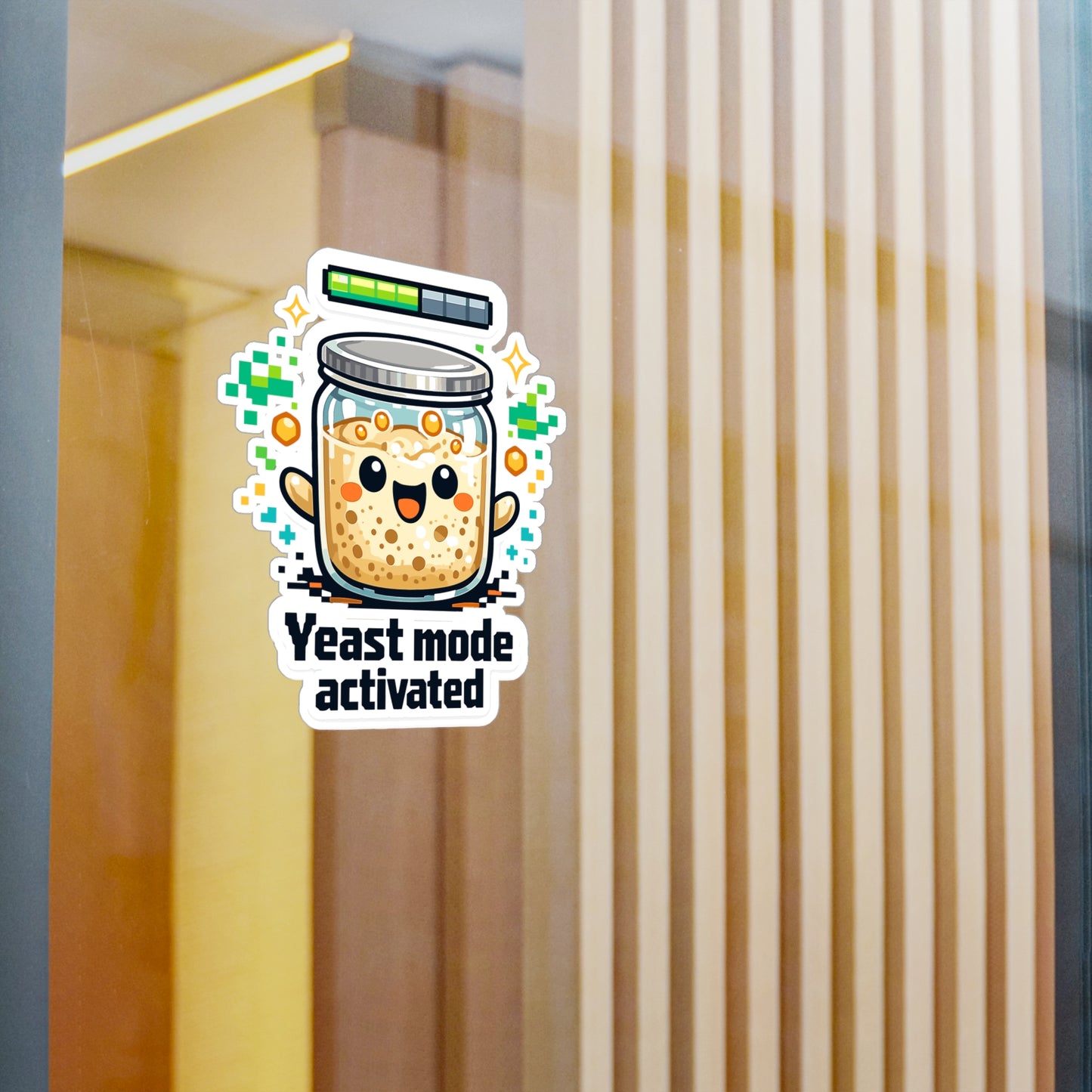 Baking Sticker Yeast Mode Activated Funny Sourdough Baker Soggy Dough Humor, Waterproof Vinyl Sticker Decals for Laptop Water Bottle