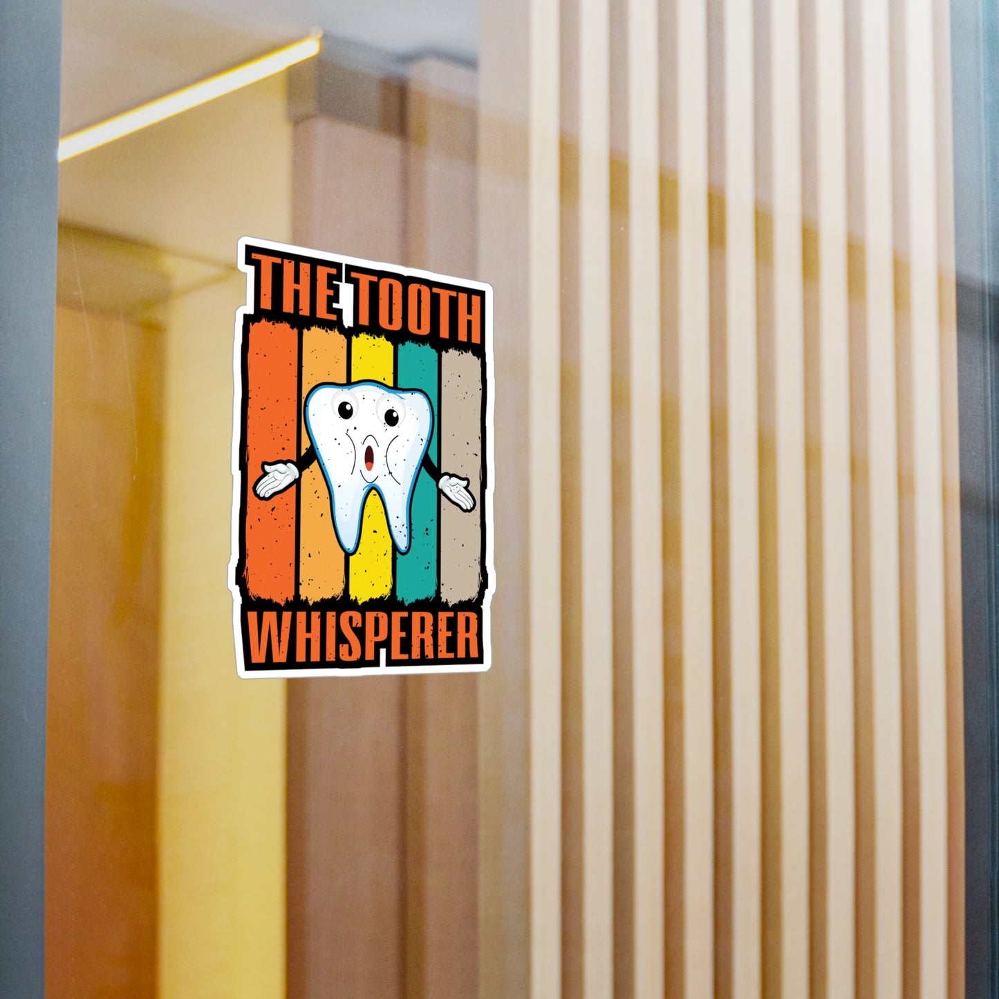 Tooth Whisperer - Dentist Sticker for Car Window Laptop Sticker. Water Bottle Sticker, Vinyl Teeth Decal, Tooth Sticker - Dentist Gift