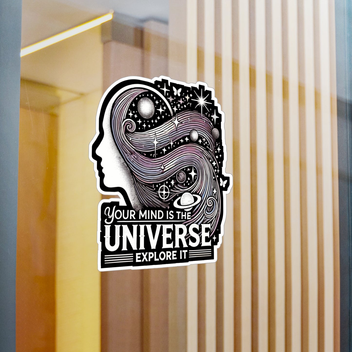 Your Mind is the Universe, Explore It - Universe Sticker for Laptop Sticker. Water Bottle Sticker, Vinyl Mind Decal - Universe Gift