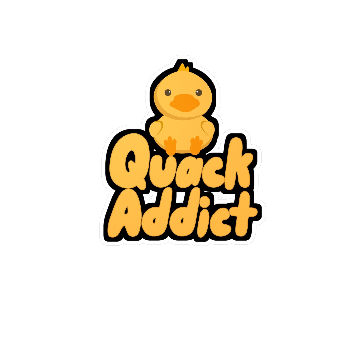 Quack Addict - Quack Sticker for Wall, Laptop, Window, Truck, Car Quack Gift Vinyl Rubber duck Decal Sticker