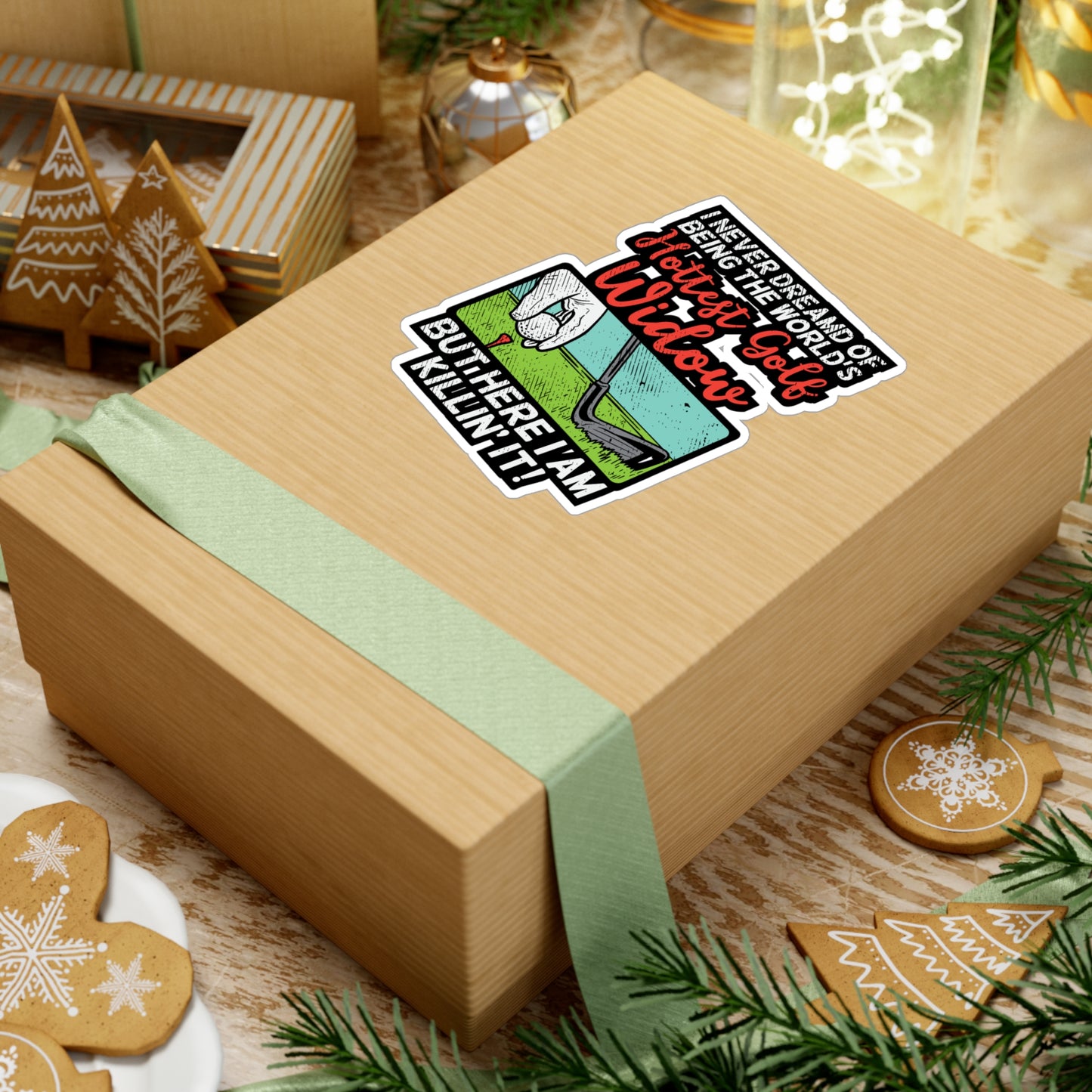 Hottest Golf Widow - Golf Sticker for Car Window Laptop Sticker. Water Bottle Sticker, Vinyl Golfer Decal, Wife Sticker - Golf Gift