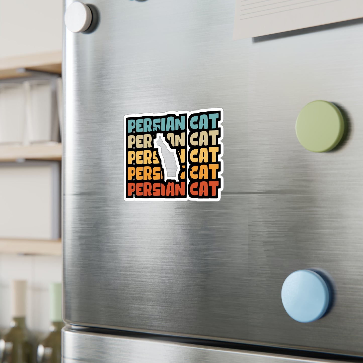 Persian Cat - Kittens Sticker for Car Window Laptop Sticker. Water Bottle Sticker, Vinyl Ruler Decal, Pet Sticker - Kittens Gift