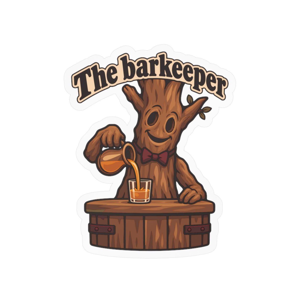 Tree Sticker The Barkeeper – Funny Branch Manager Design for a Tree Worker, Laptop and Water Bottle Decals