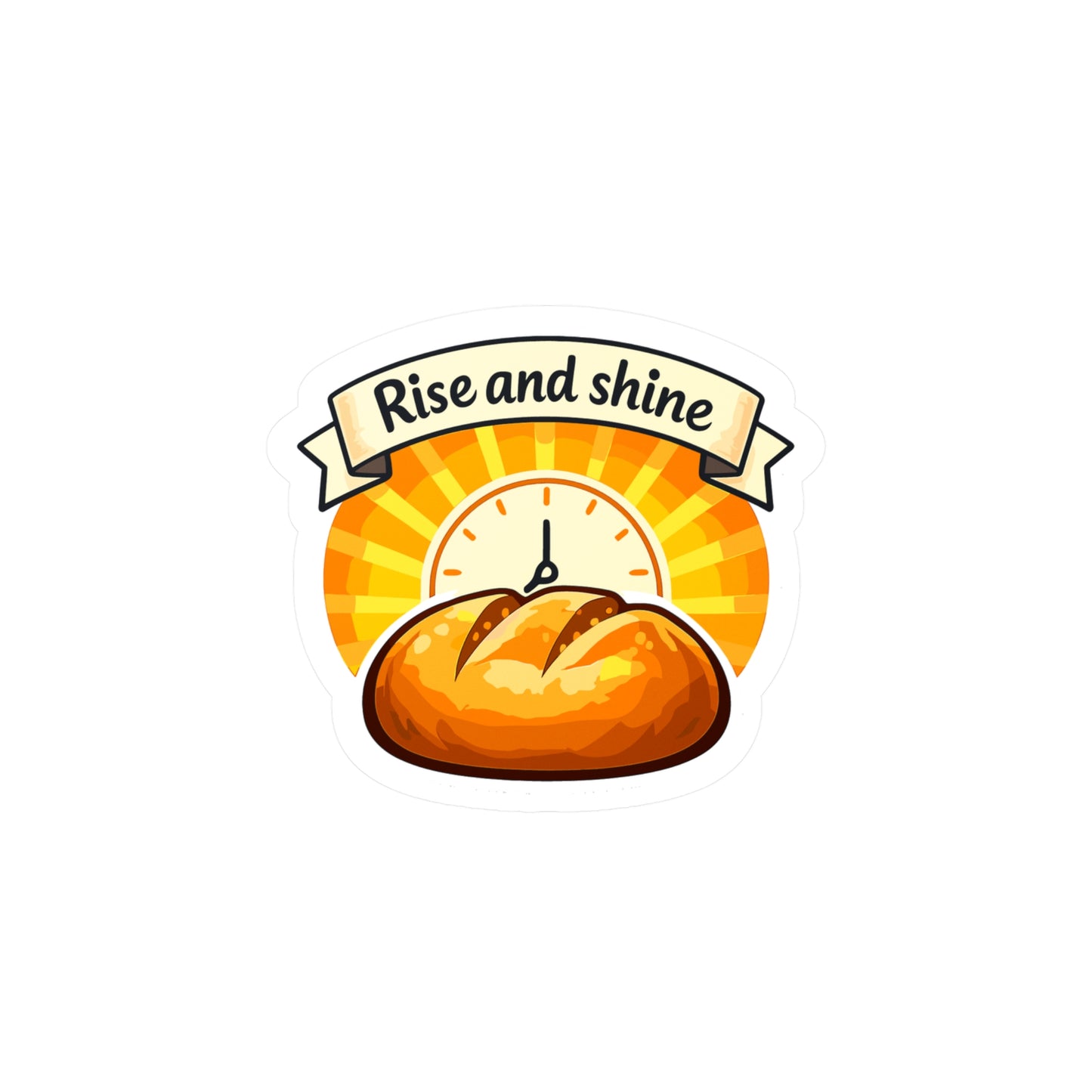 Baking Sticker Rise and Shine Sourdough Baker Decals Waterproof Vinyl for Laptop Water Bottle Funny Soggy Bread Design