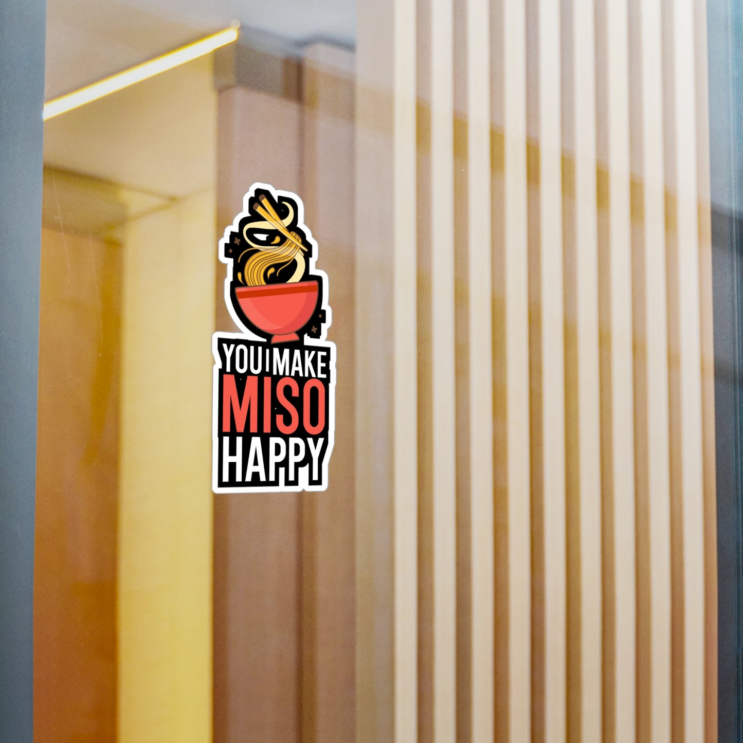 You Make Miso Happy - Japanese Sticker for Wall, Laptop, Window, Truck, Car Japanese Gift Vinyl Food Decal Sticker