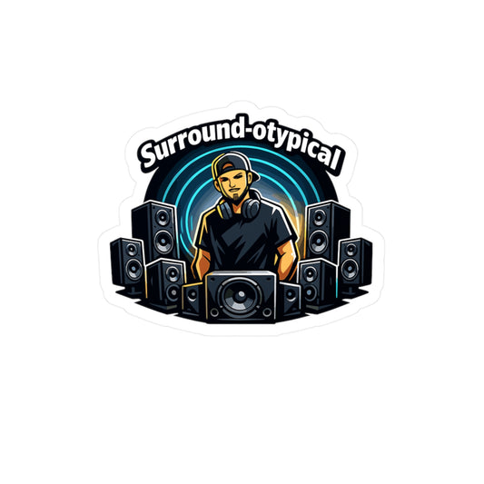 Audio Engineer Sticker Surround-otypical Funny Sound Engineer Vinyl decals Waterproof for Laptop, Water Bottle Audio Technician Monitor Humor