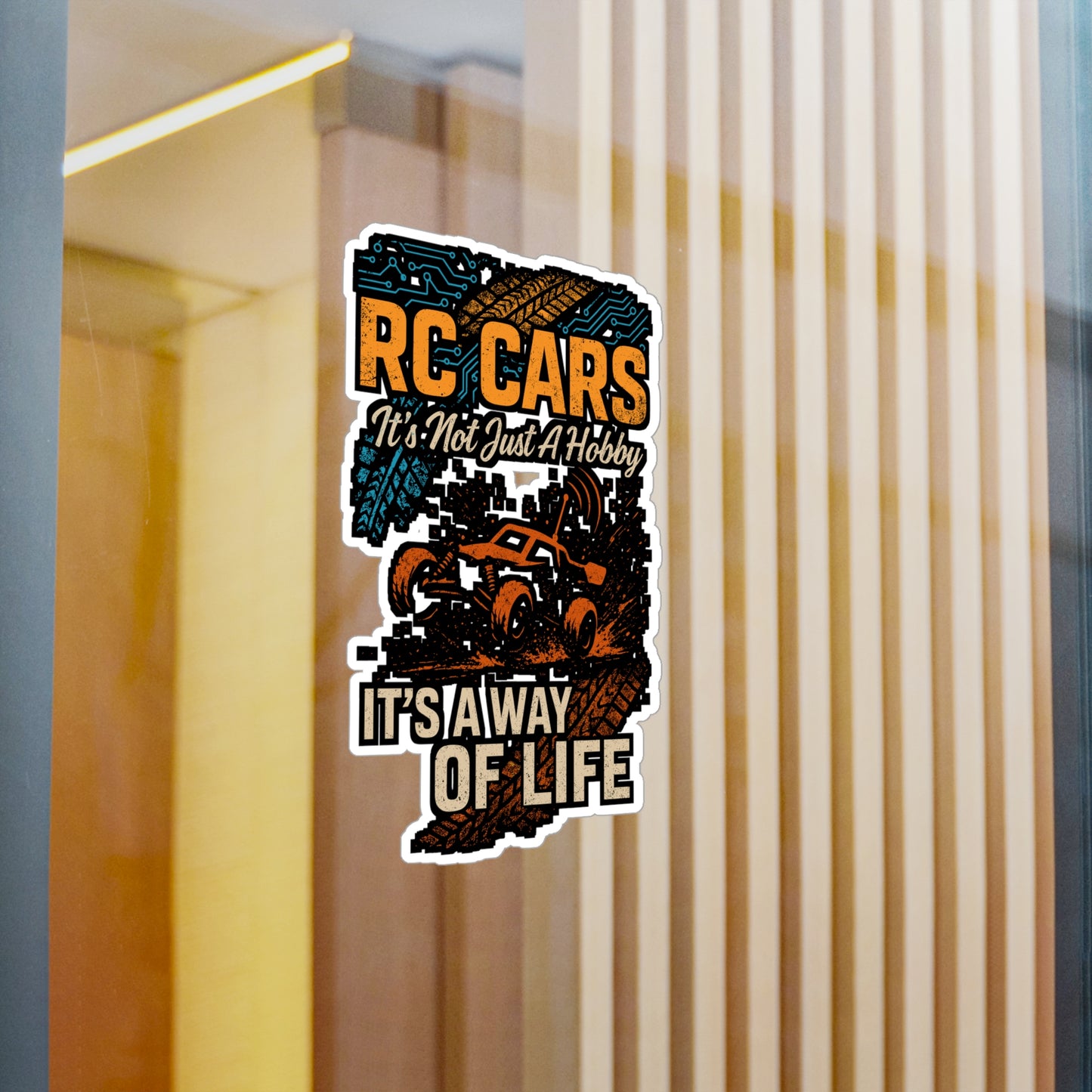 RC Cars – It’s Not Just a Hobby, It’s a Way of Life | Vinyl Sticker for Laptop or Water Bottle | Remote Control Car Gift