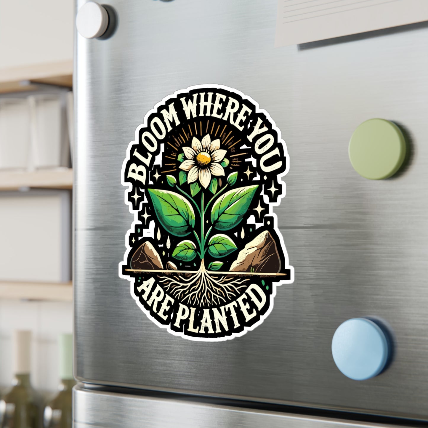 Bloom Where You Are Planted - Bloom Sticker for Laptop Sticker. Water Bottle Sticker, Vinyl Growth Decal - Bloom Gift