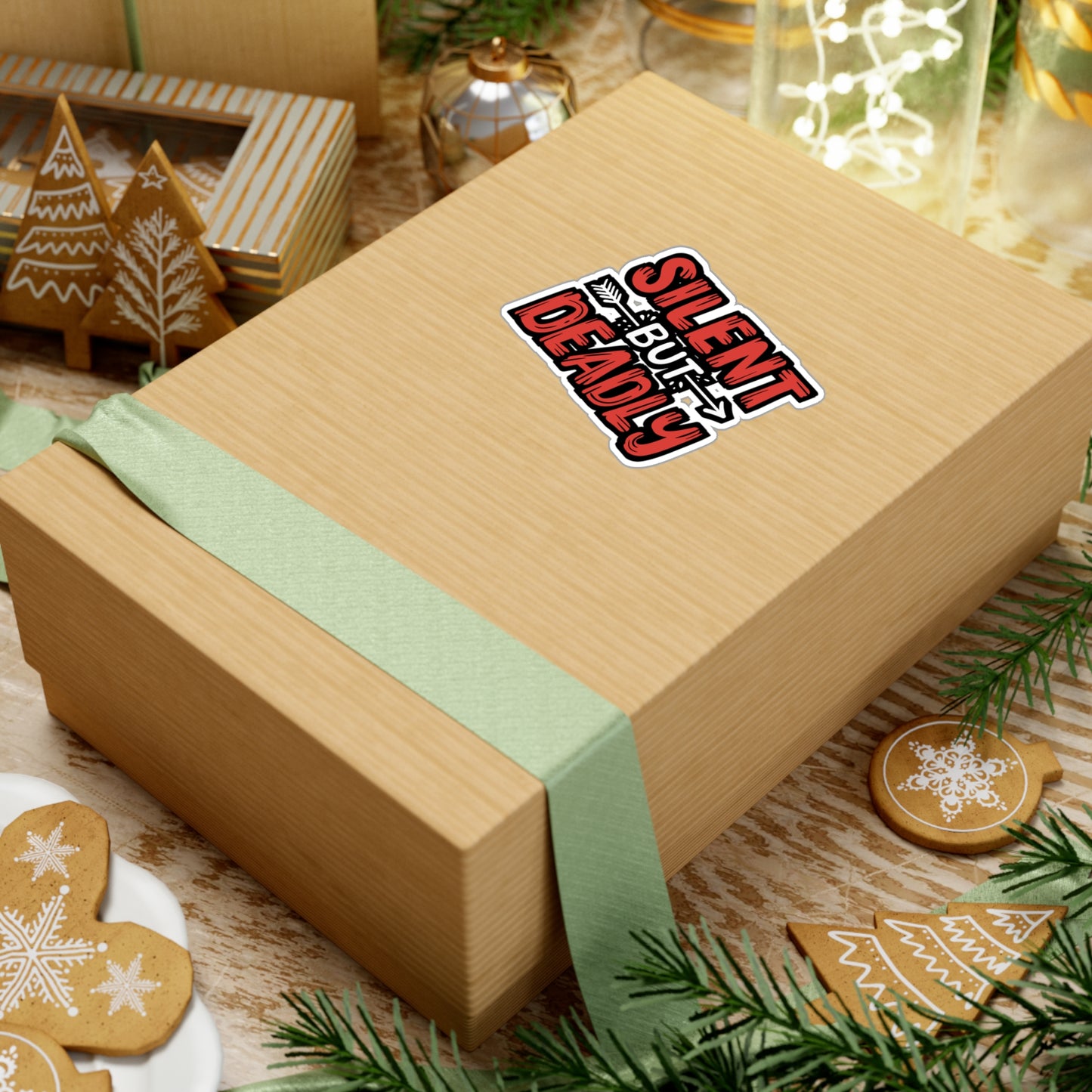 Silent But Deadly - Archery Sticker for Laptop Sticker. Water Bottle Sticker, Vinyl Prehistoric Decal - Archery Gift