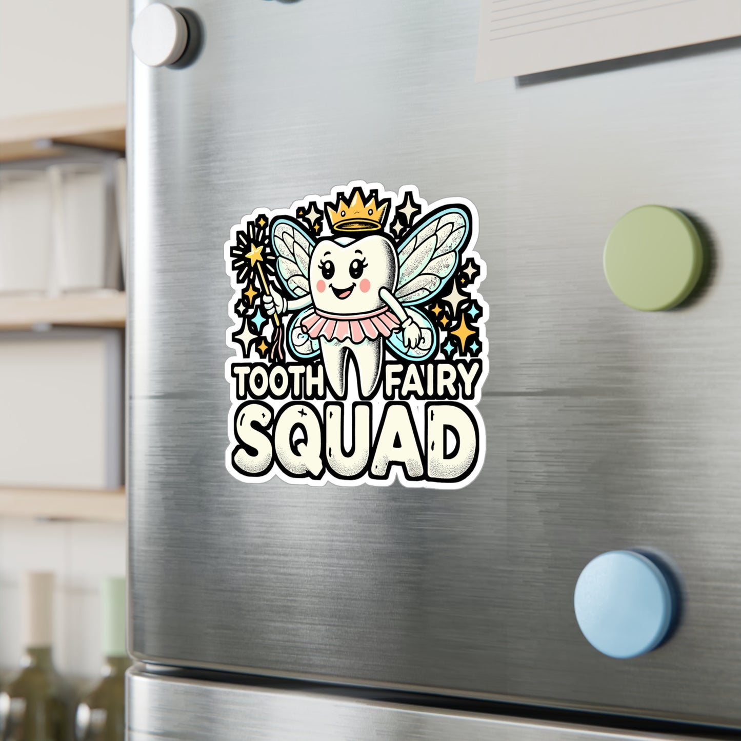 Tooth Fairy Squad – Dentist Vinyl Sticker for Laptop or Water Bottle | Funny Dental Assistant Gift, Dental Office Decor