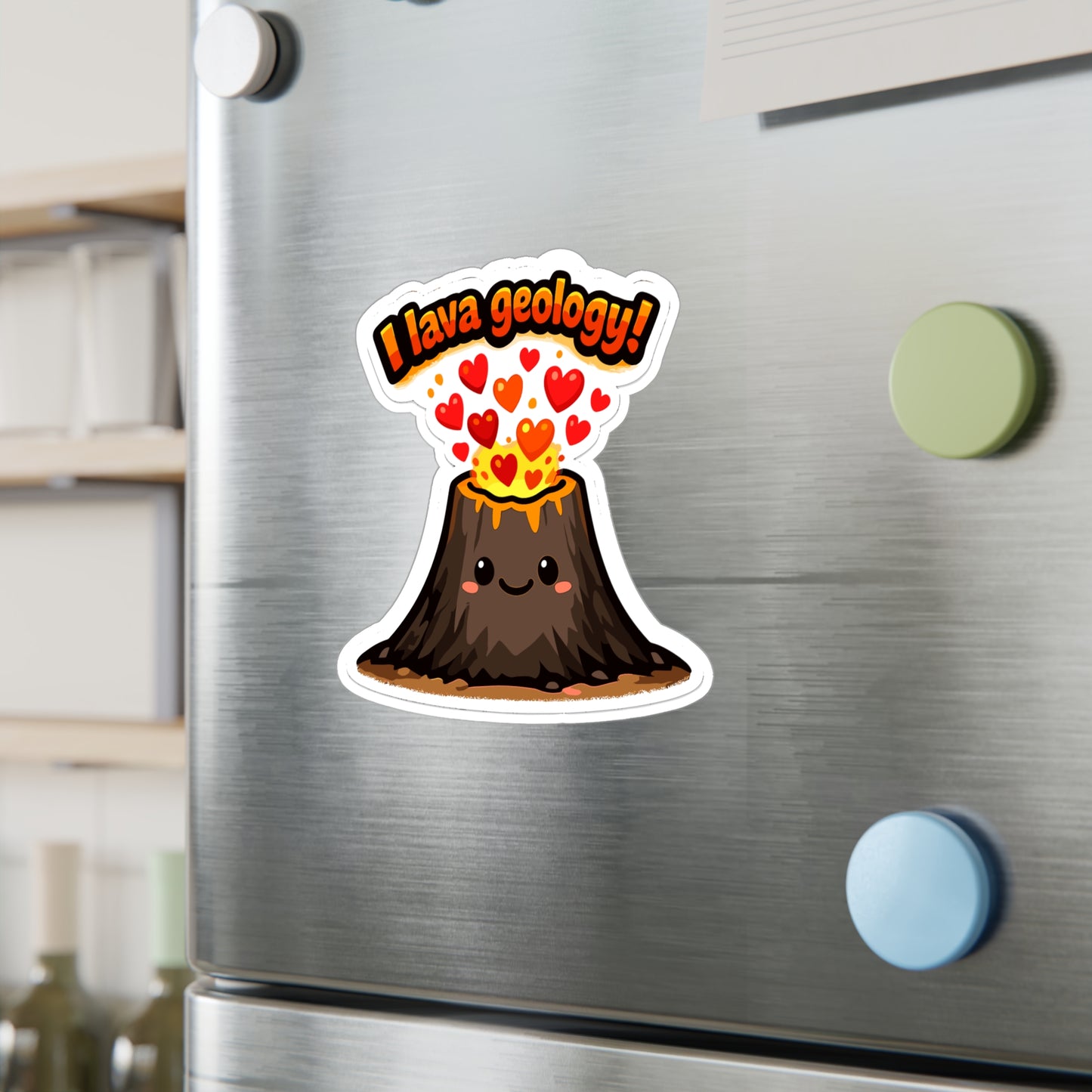 Geologie Sticker "I lava geology!" Funny Geology Decals Waterproof Vinyl for Laptop Water Bottle, Rocks Minerals Tectonics Theme