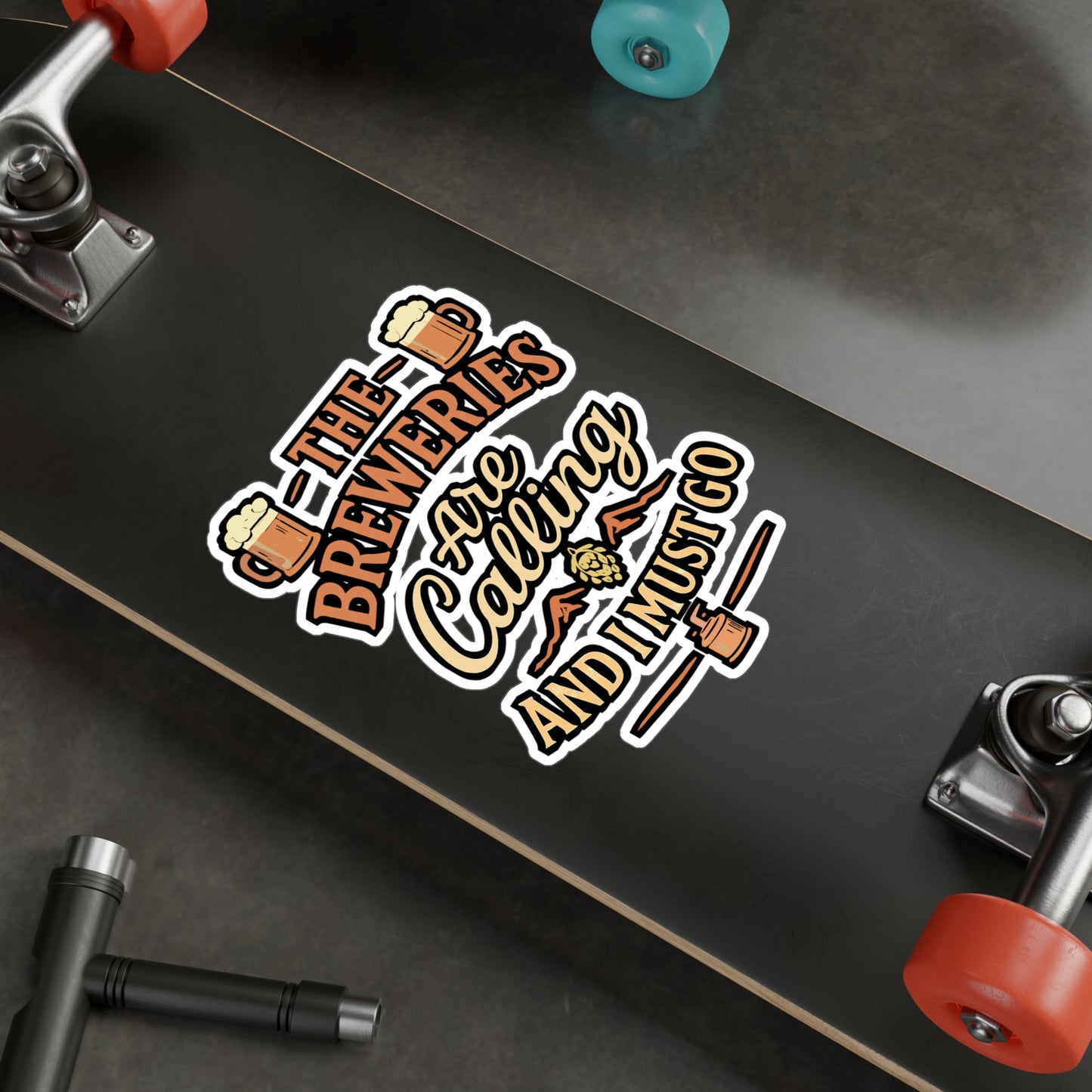The Breweries Are Calling and I Must Go – Craft Beer Sticker | Vinyl Decal for Laptop or Water Bottle | Homebrewer Gift