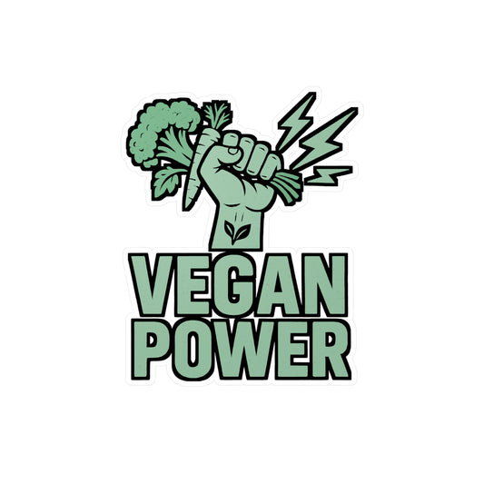 Vegan Sticker – Vegan Power Plant Diet Decals, Waterproof Vinyl, for Laptop, Water Bottle, Inspirational Vegan Gift