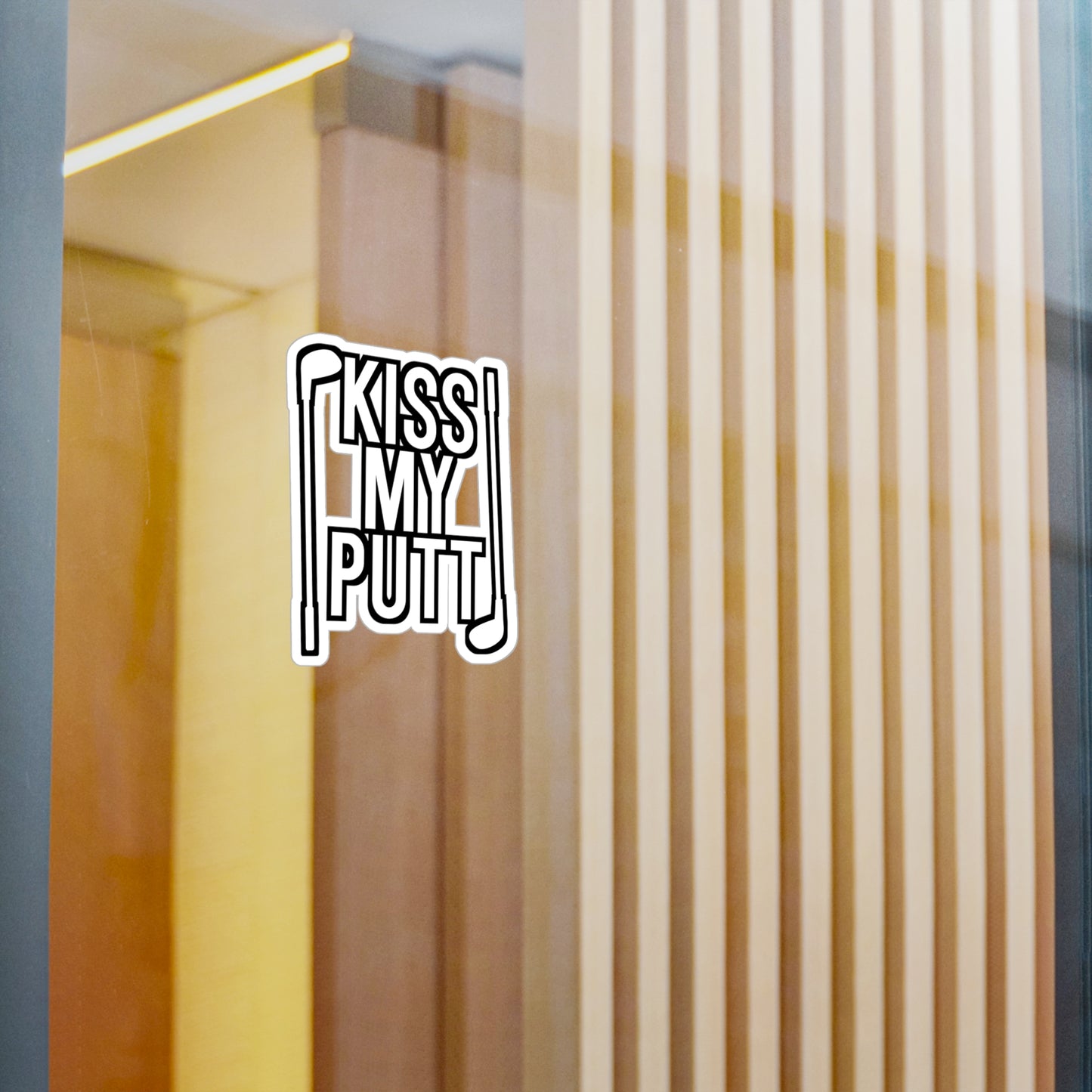 Kiss My Putt - Golf Sticker for Wall, Laptop, Window, Truck, Car Golf Gift Vinyl Golfing Decal Sticker