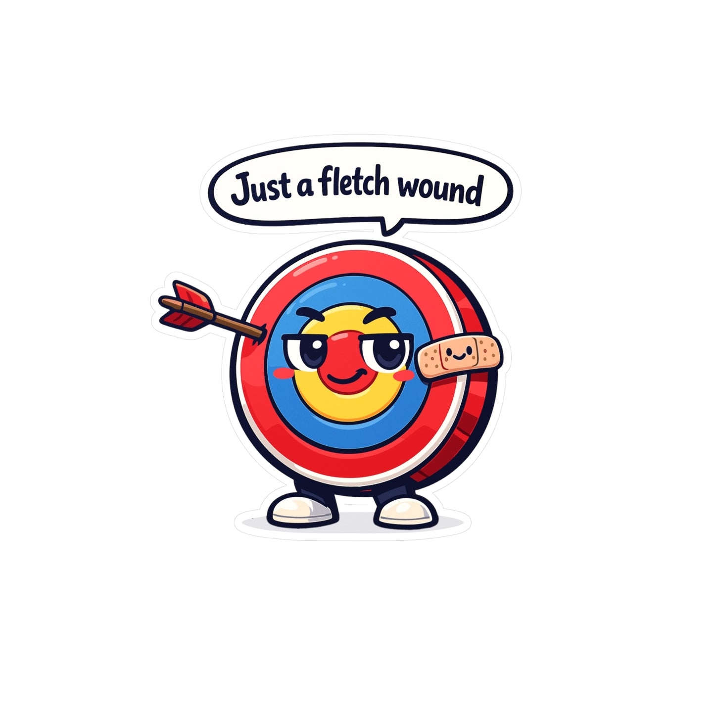 Archery Sticker Just a fletch wound Funny Archer Hunting Shoot Vinyl Waterproof Decals for Laptop Water Bottle