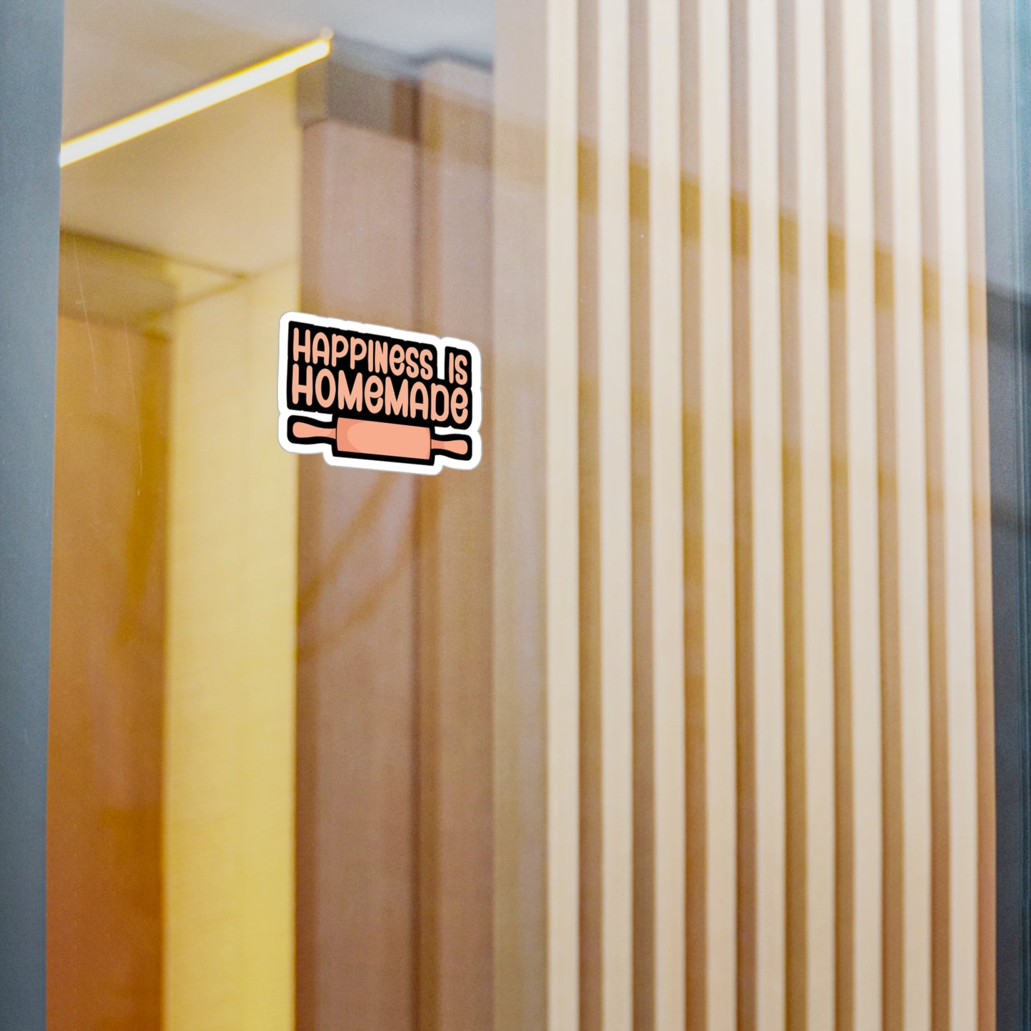 Happiness is homemade - Gift Sticker for Wall, Laptop, Window, Truck, Car Gift Gift Vinyl Chef Decal Sticker