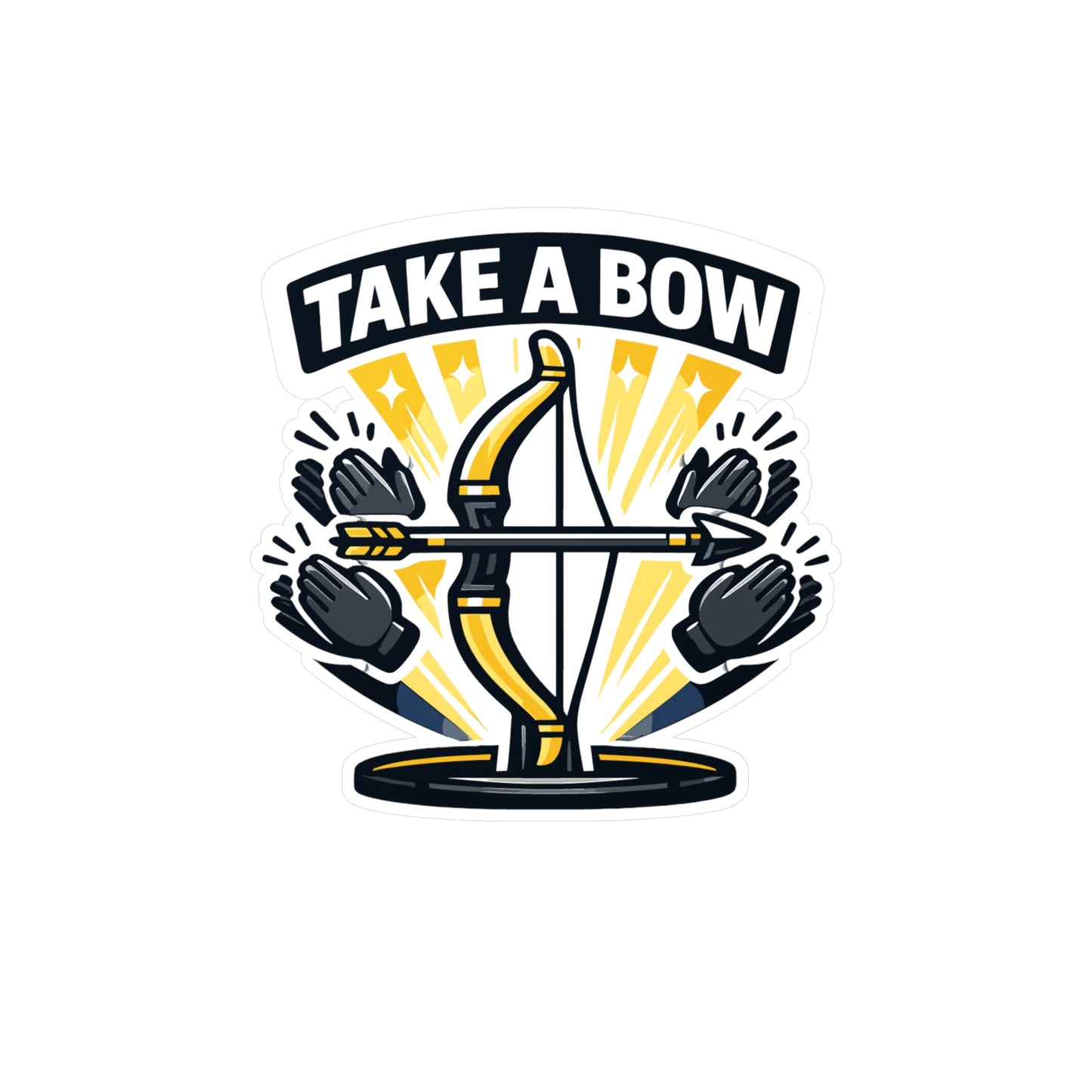 Archery Sticker "Take a Bow" Archer Hunting Shoot, Vinyl Waterproof Laptop Water Bottle decals