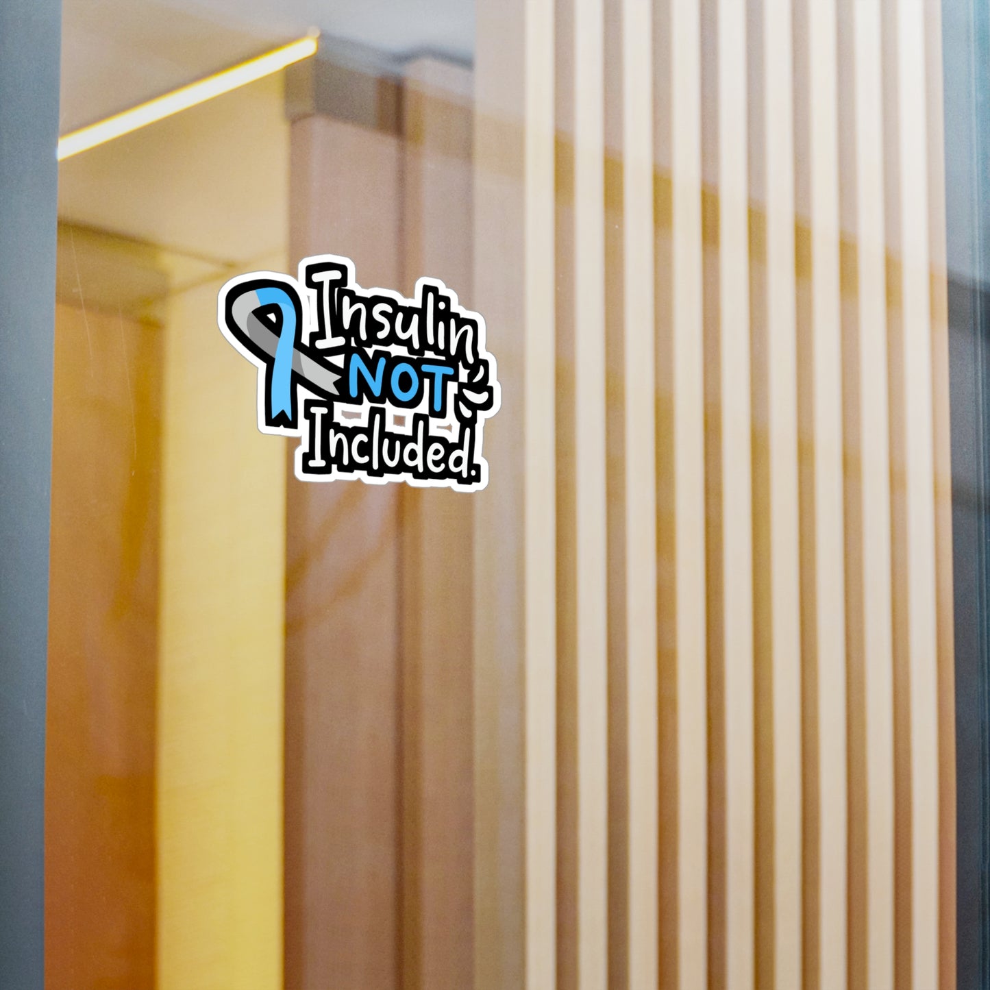 Insulin Not Included - Diabetes Sticker for Laptop Sticker. Water Bottle Sticker, Vinyl Insulin Decal - Diabetes Gift