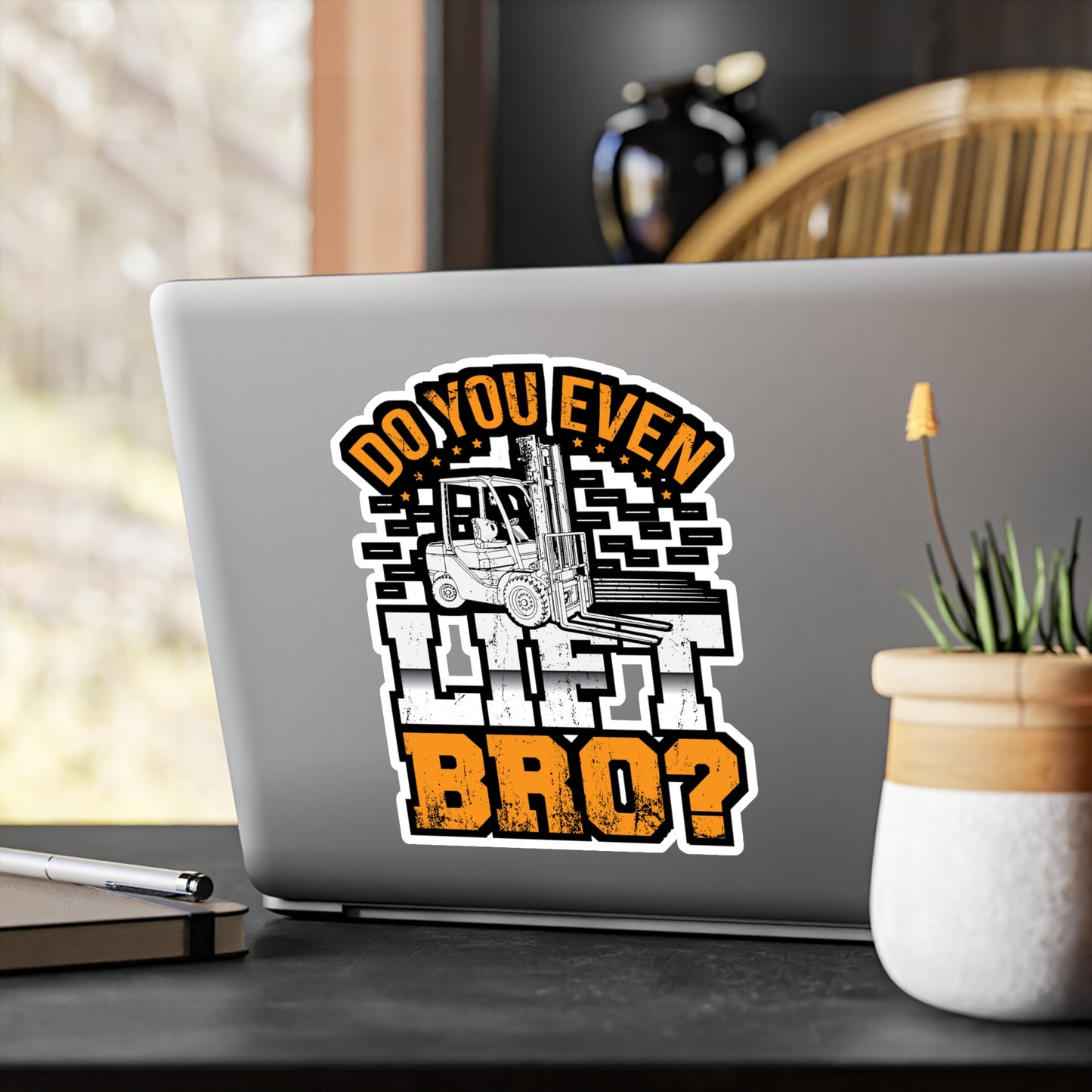 Do you even lift bro - Forklift Sticker for Laptop Sticker. Water Bottle Sticker, Vinyl Forklift operator Decal - Forklift Gift