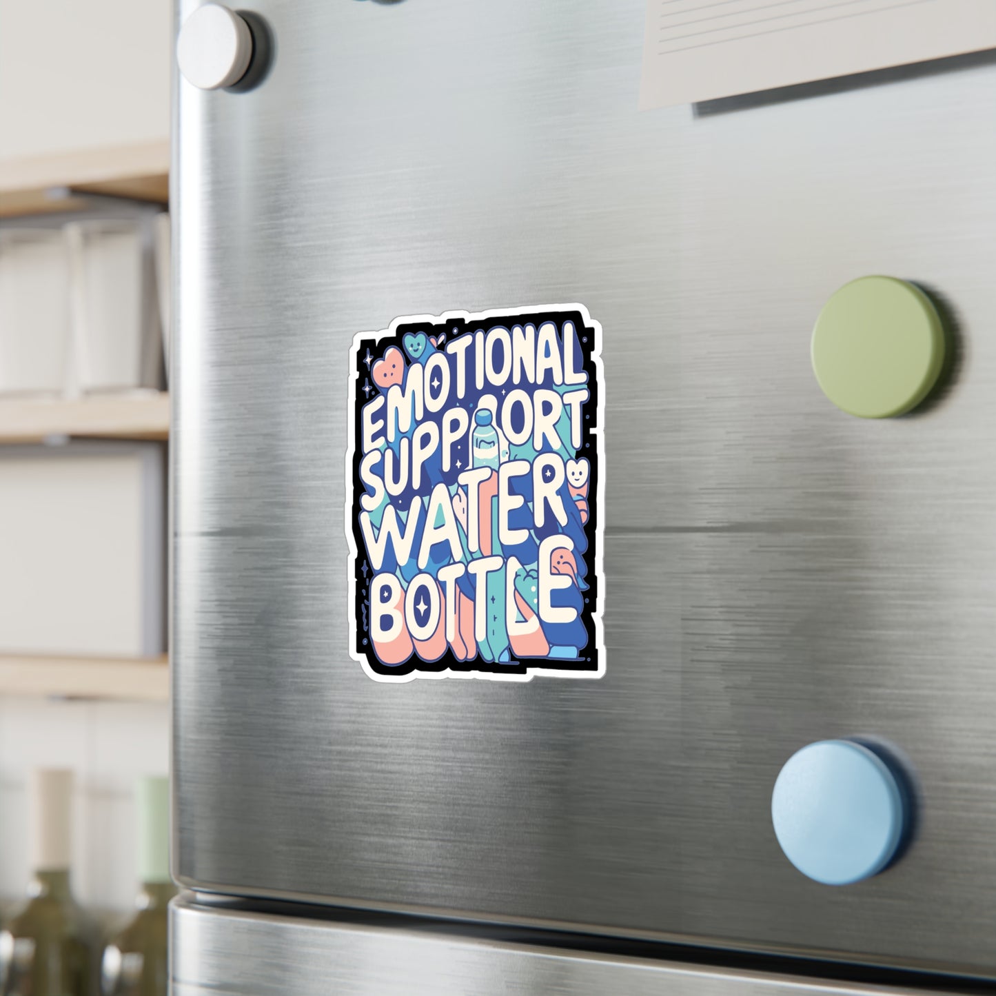 Emotional Support Water Bottle - Support Sticker for Laptop Sticker. Water Bottle Sticker, Vinyl Emotional Decal - Support Gift