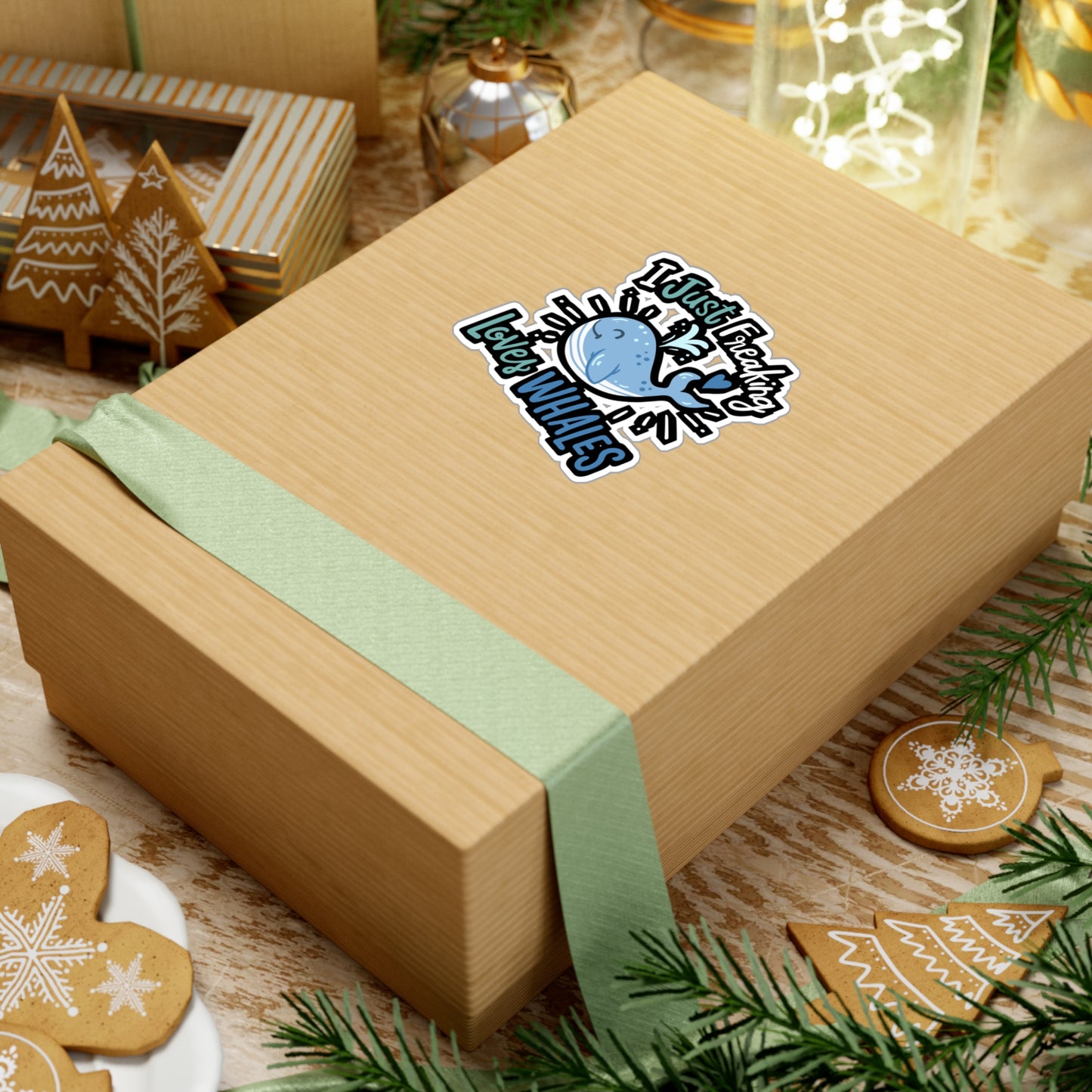 I Just Freaking Love Whales - Humpback Sticker for Laptop Sticker. Water Bottle Sticker, Vinyl Krill Decal - Humpback Gift