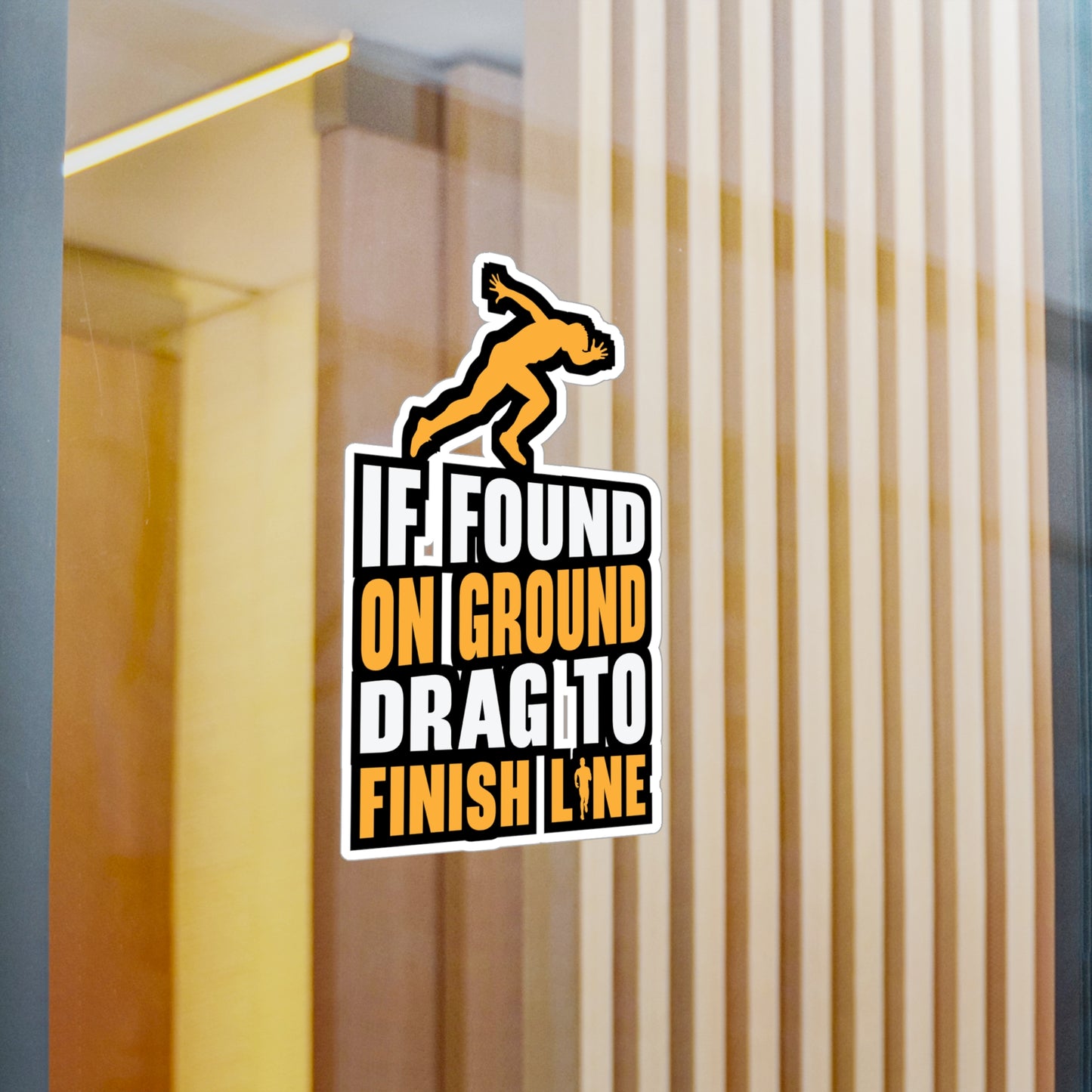 If Found On Ground Drag To Finish Line - Marathon Sticker for Laptop Sticker. Water Bottle Sticker, Vinyl Running Decal - Marathon Gift