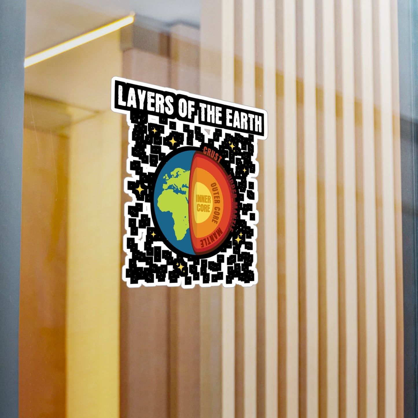 Layers of the Earth - Geology Sticker for Laptop Sticker. Water Bottle Sticker, Vinyl Geologist Decal - Geology Gift