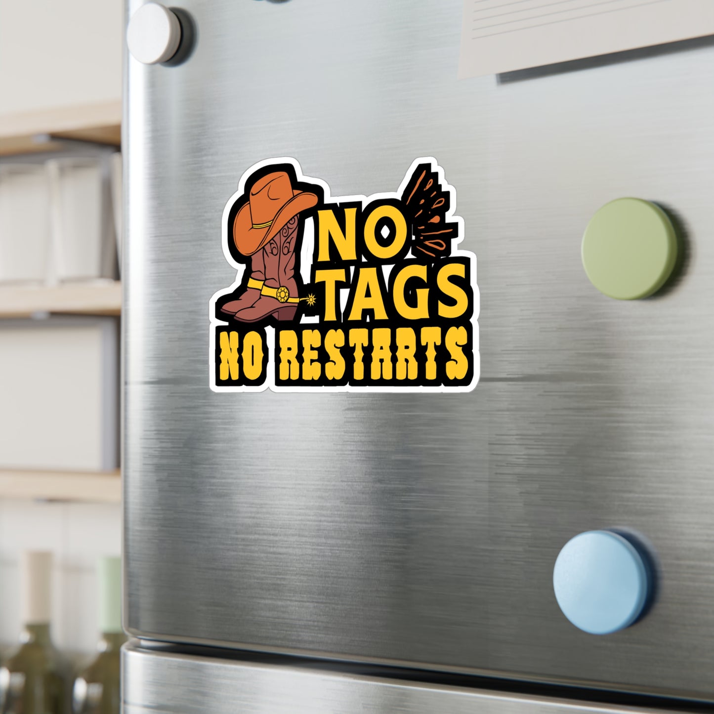 No Tags No Restarts | Line dance Sticker | Dancer Decals |  country-life Laptop Sticker | Line dance Gift | Dancer Gift