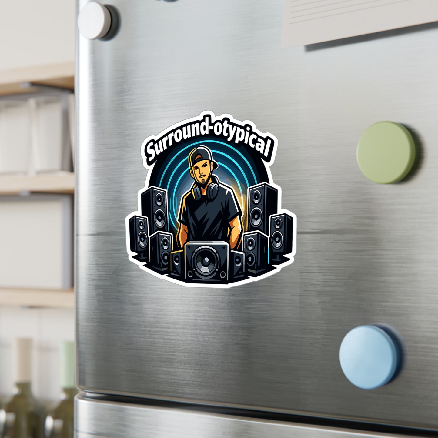 Audio Engineer Sticker Surround-otypical Funny Sound Engineer Vinyl decals Waterproof for Laptop, Water Bottle Audio Technician Monitor Humor