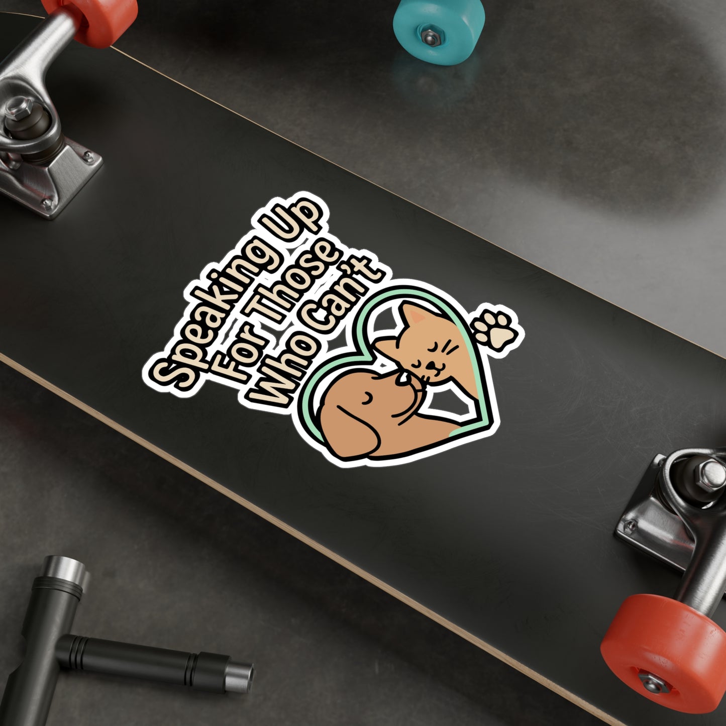 Speaking Up for Those Who Can’t – Animal Rescue Sticker, Vinyl Decal for Laptop or Water Bottle | Pet Adoption Gift, Rescue Support