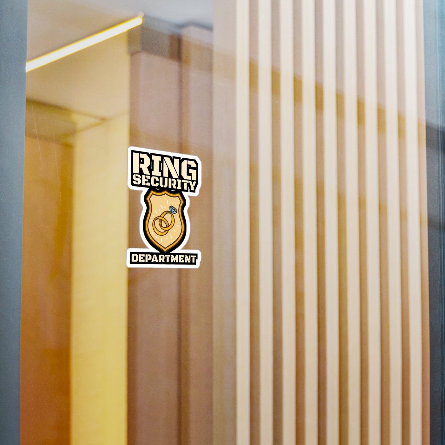 Ring Security Department - Ring-bearer Sticker for Laptop Sticker. Water Bottle Sticker, Vinyl Excavator Decal - Ring-bearer Gift