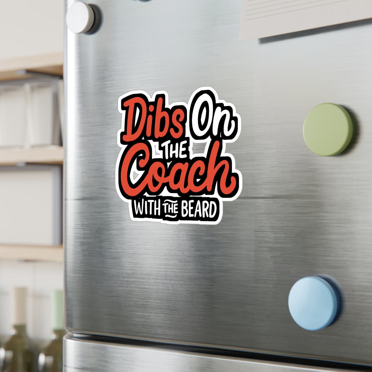 Coach With The Beard Bearded Coach - Bearded Sticker for Laptop Sticker. Water Bottle Sticker, Vinyl Sports-coach Decal - Bearded Gift