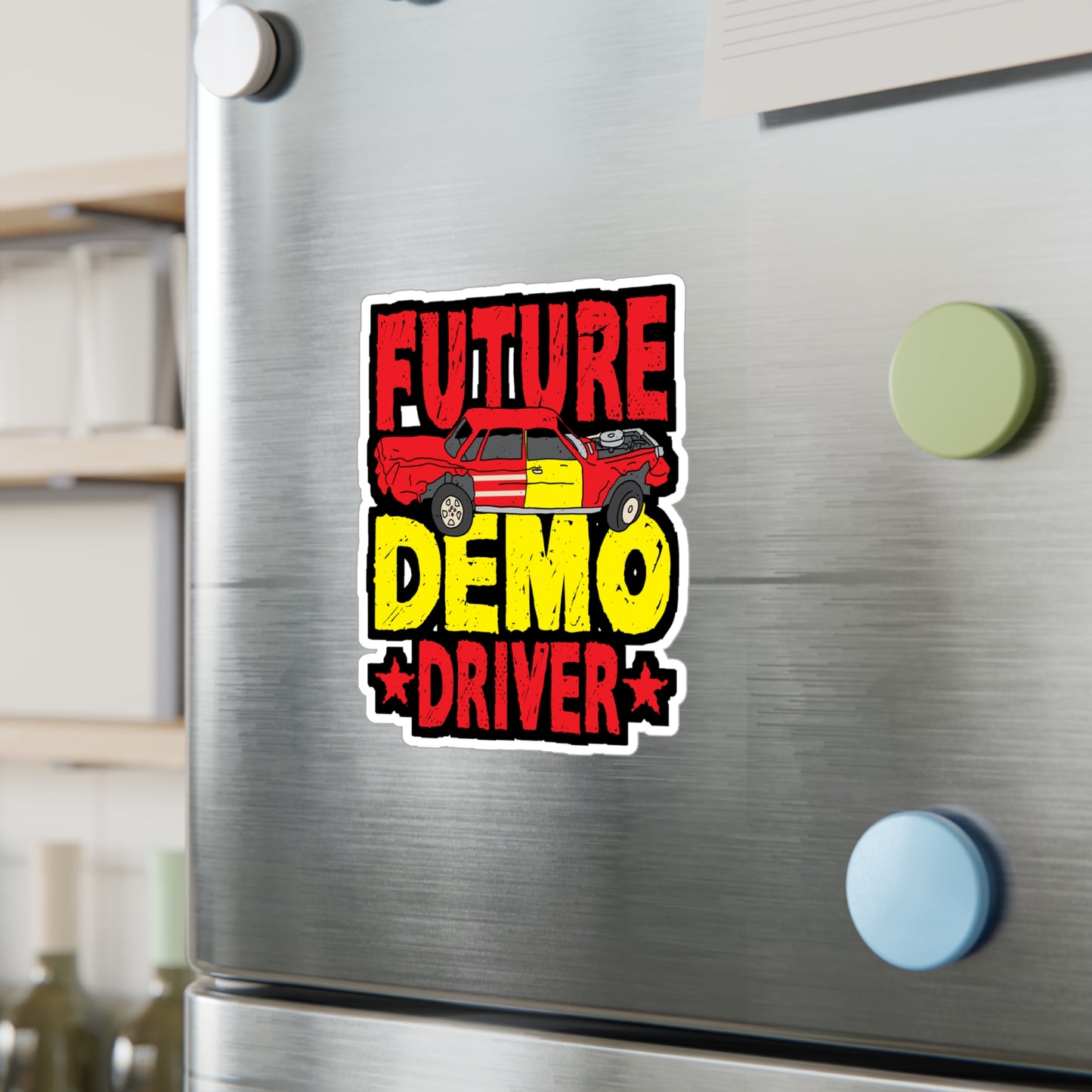 Future Demo Driver Demolition Derby | Demolition Sticker | Derby Decals | Demo-derby Laptop Sticker | Demolition Gift | Derby Gift