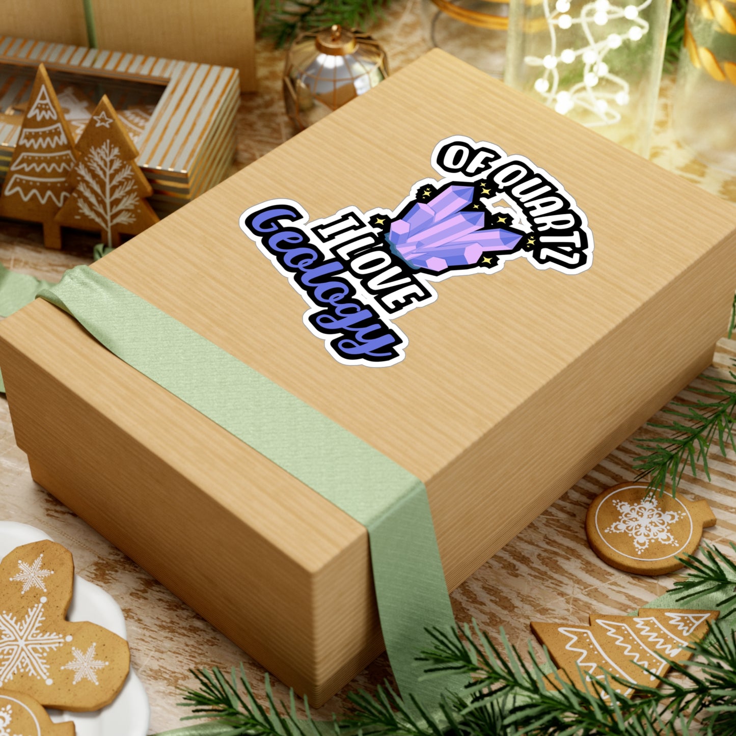 Of Quartz I Love Geology - Geology Sticker for Laptop Sticker. Water Bottle Sticker, Vinyl Geologist Decal - Geology Gift