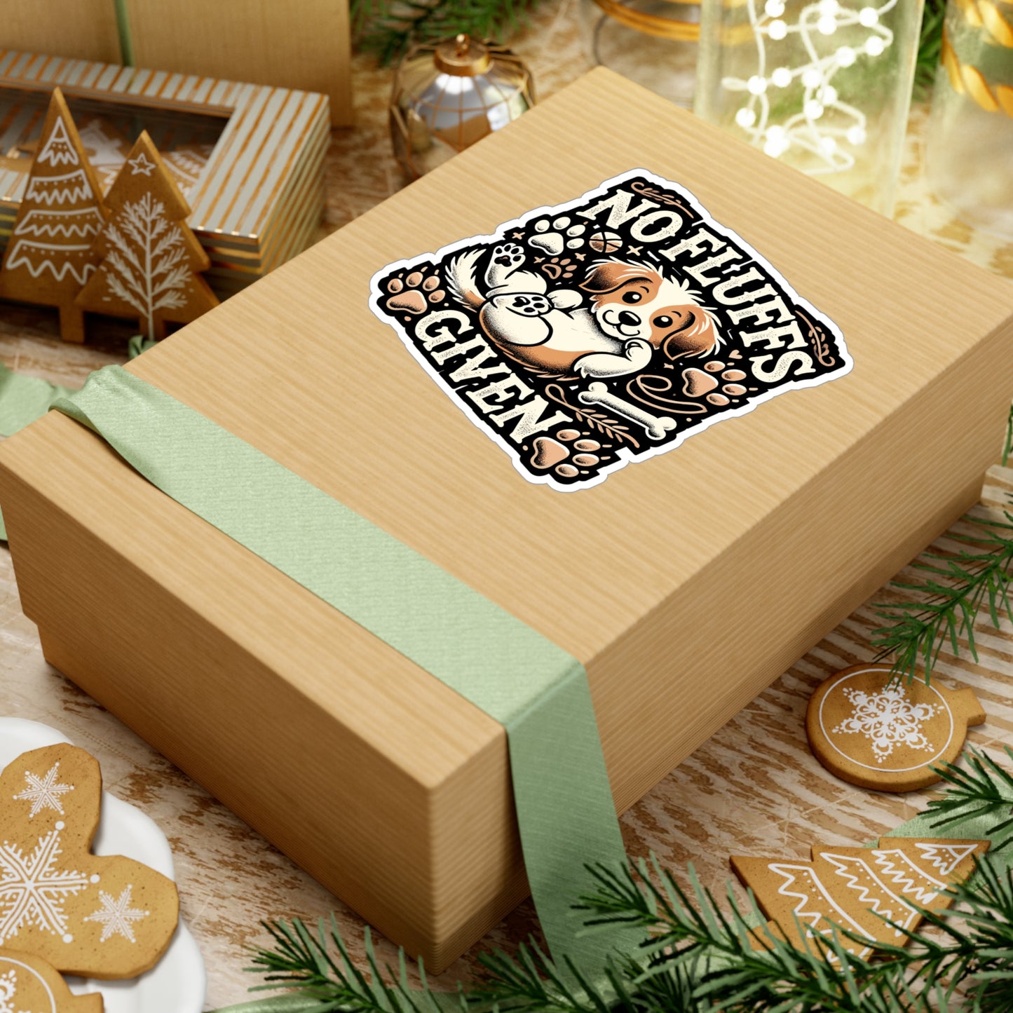 No Fluffs Given - Dog Sticker for Car Window Laptop Sticker. Water Bottle Sticker, Vinyl Pet Decal, Cute dog Sticker - Dog Gift