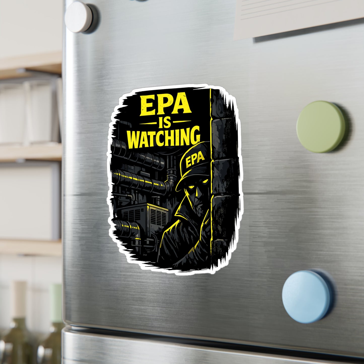 HVAC technician Sticker EPA is watching Funny HVAC Decals for Wife or Girlfriend Waterproof Vinyl for Laptop Water Bottle