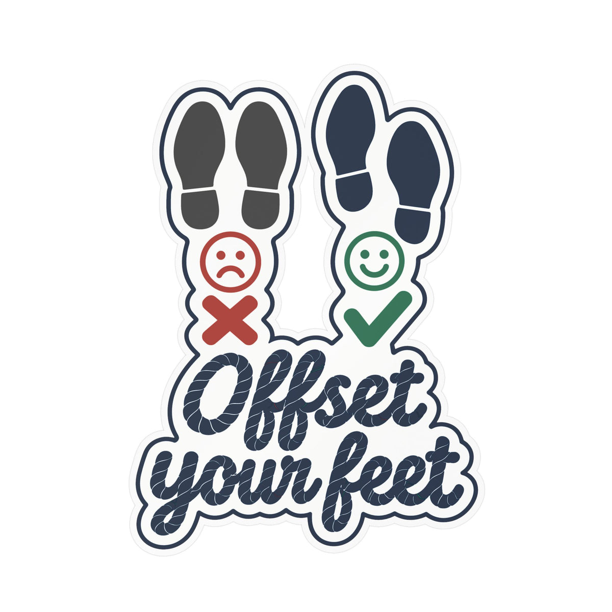 Line Dance Sticker – Offset Your Feet Design for Country-Life Fans, Western Dancer Decals for Laptop or Water Bottle