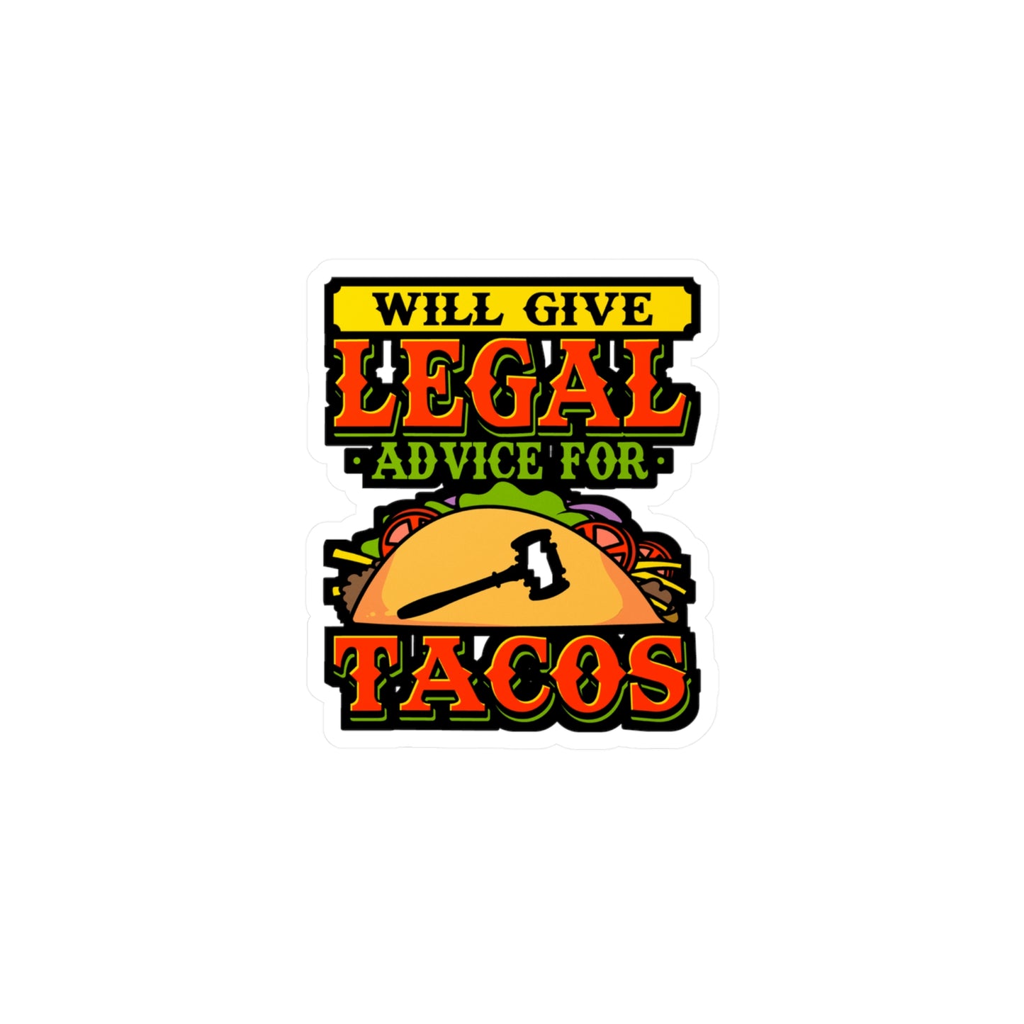 Will Give Legal Advice Lawyer | Lawyer Sticker | Attorney Decals | Appeal Laptop Sticker | Lawyer Gift | Attorney Gift