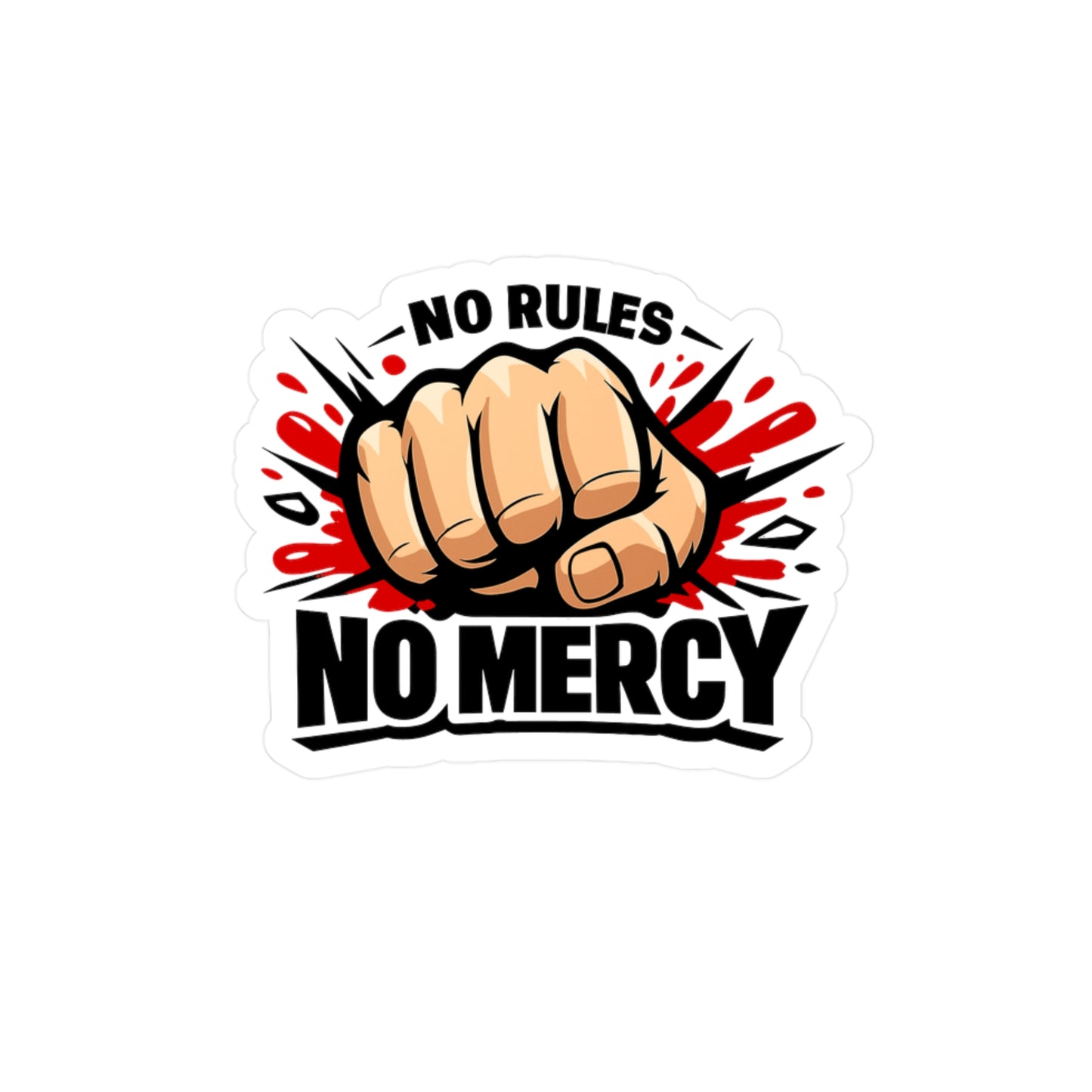 Krav Maga Sticker "No Rules No Mercy" Vinyl Waterproof Decals for Laptop Water Bottle Martial Arts Self Defense Fitness