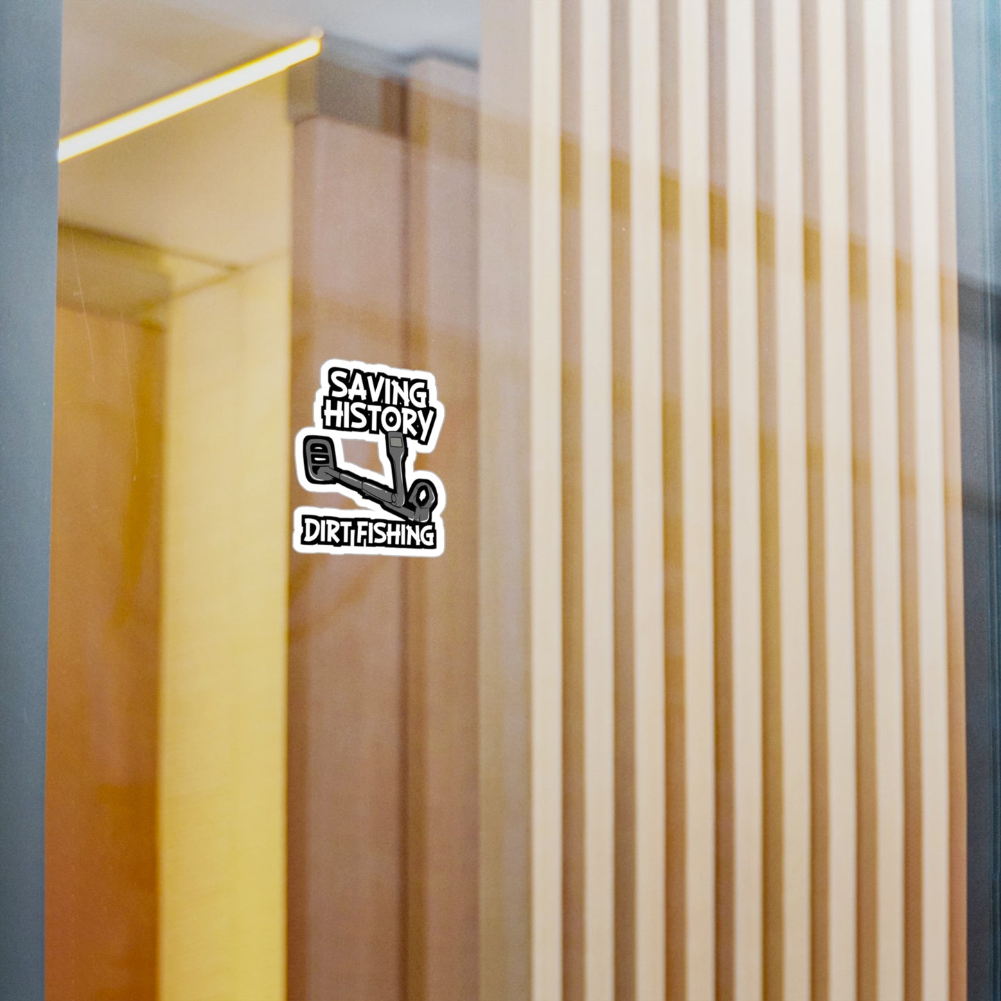 Saving History Dirt Fishing - Geocaching Sticker for Laptop Sticker. Water Bottle Sticker, Vinyl Geocacher Decal - Geocaching Gift