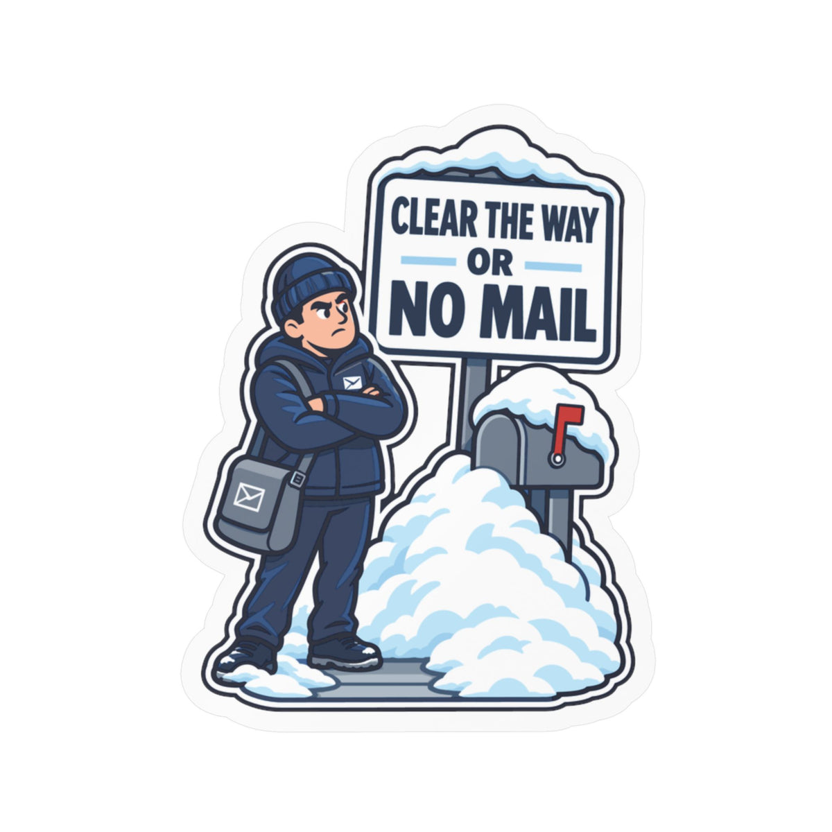 Postal Worker Sticker – Clear the Way or No Mail Rural Carrier Decals for Mailbox, Waterproof Vinyl