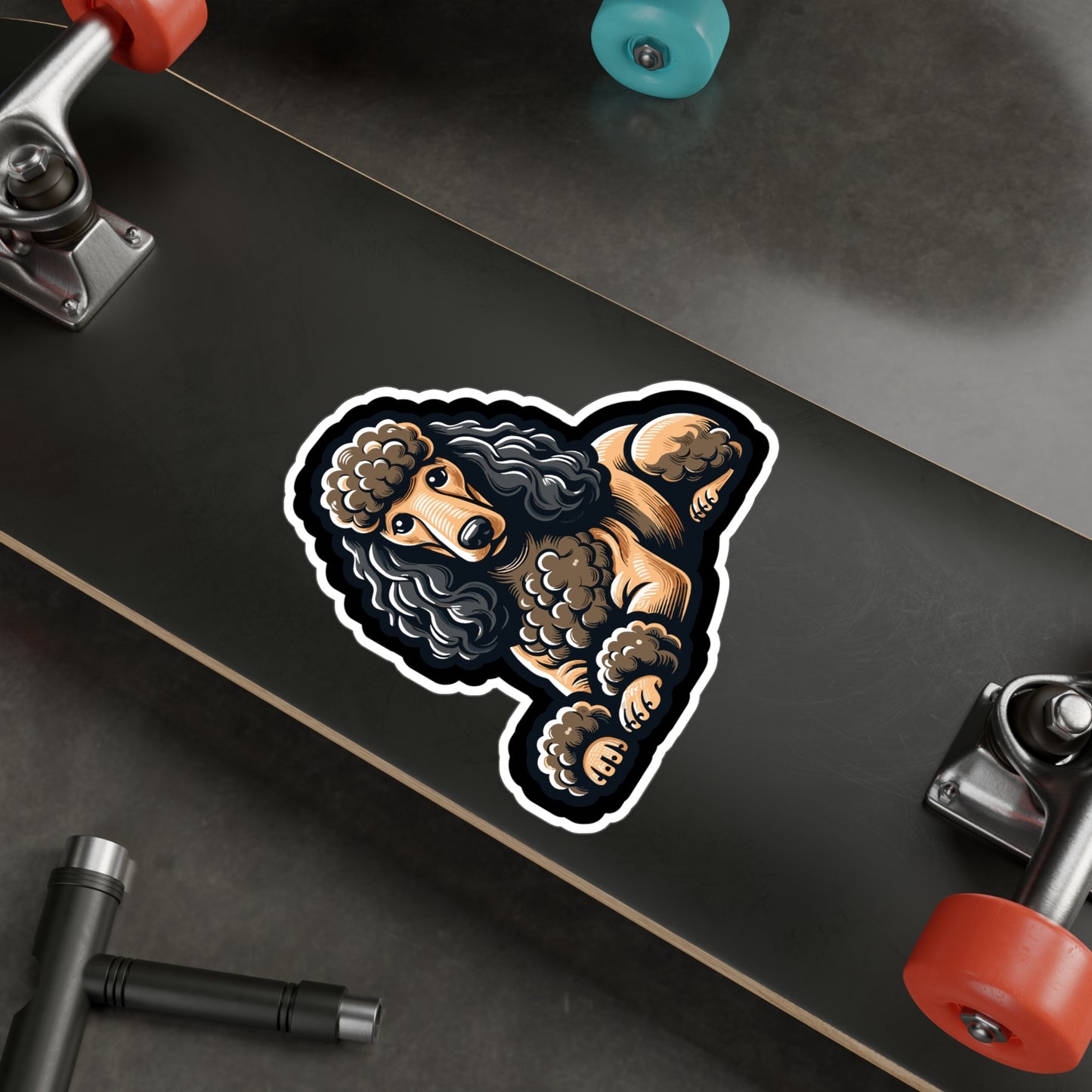 Poodle - Poodle Sticker for Car Window Laptop Sticker. Water Bottle Sticker, Vinyl Curly Decal, Elegant Sticker - Poodle Gift