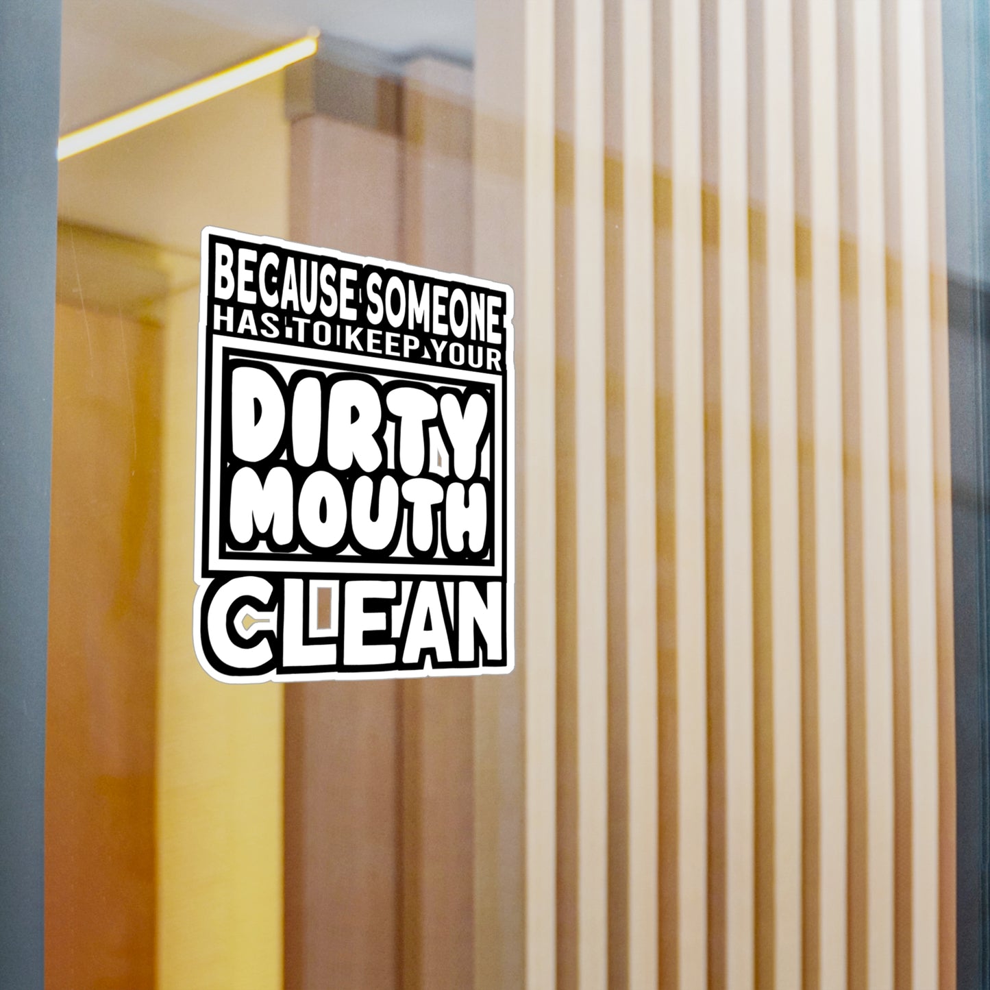 Dirty Mouth - Dentist Sticker for Car Window Laptop Sticker. Water Bottle Sticker, Vinyl Teeth Decal, Tooth Sticker - Dentist Gift
